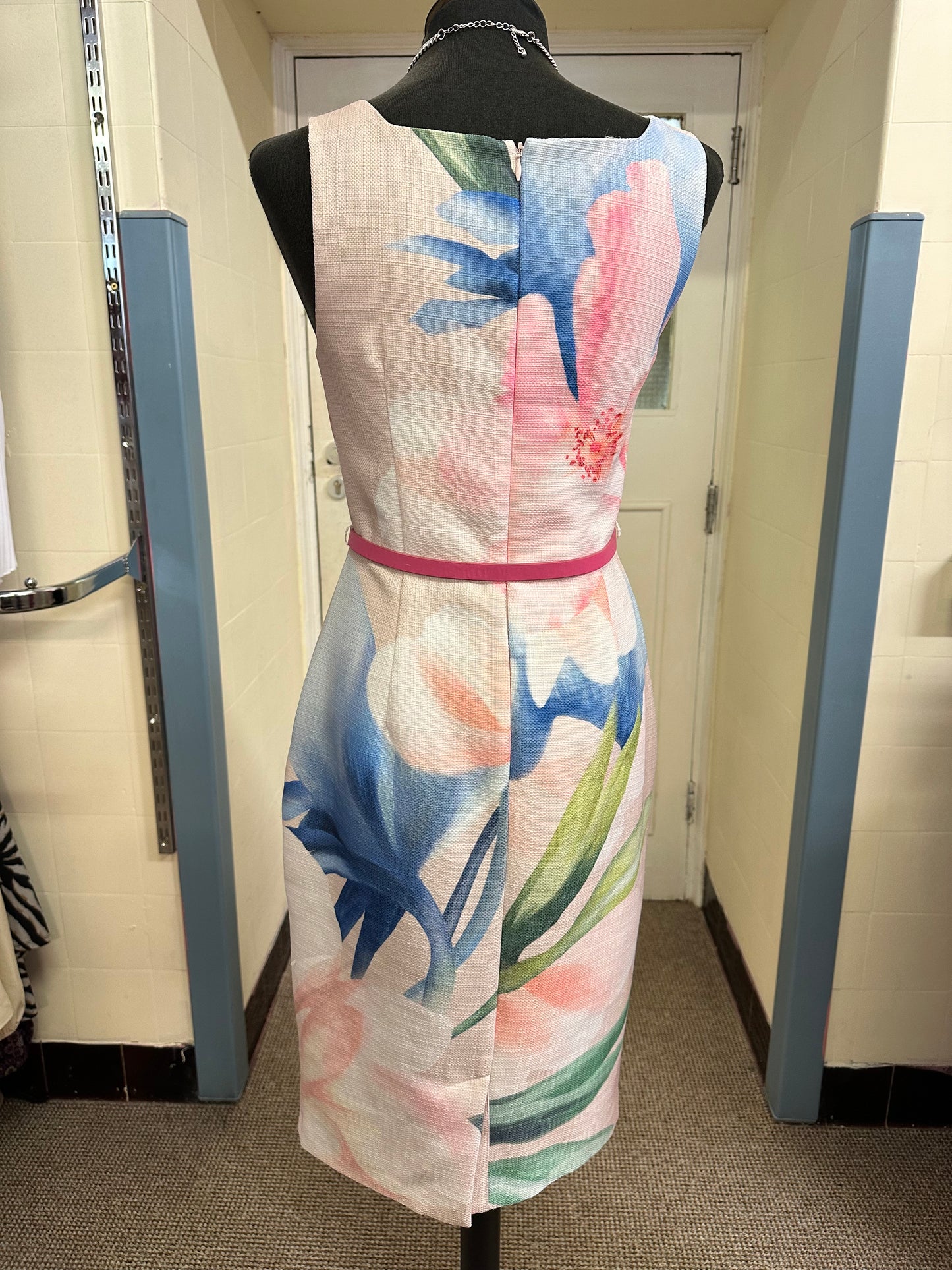 Monsoon Belted Floral Shift Dress, Size 10