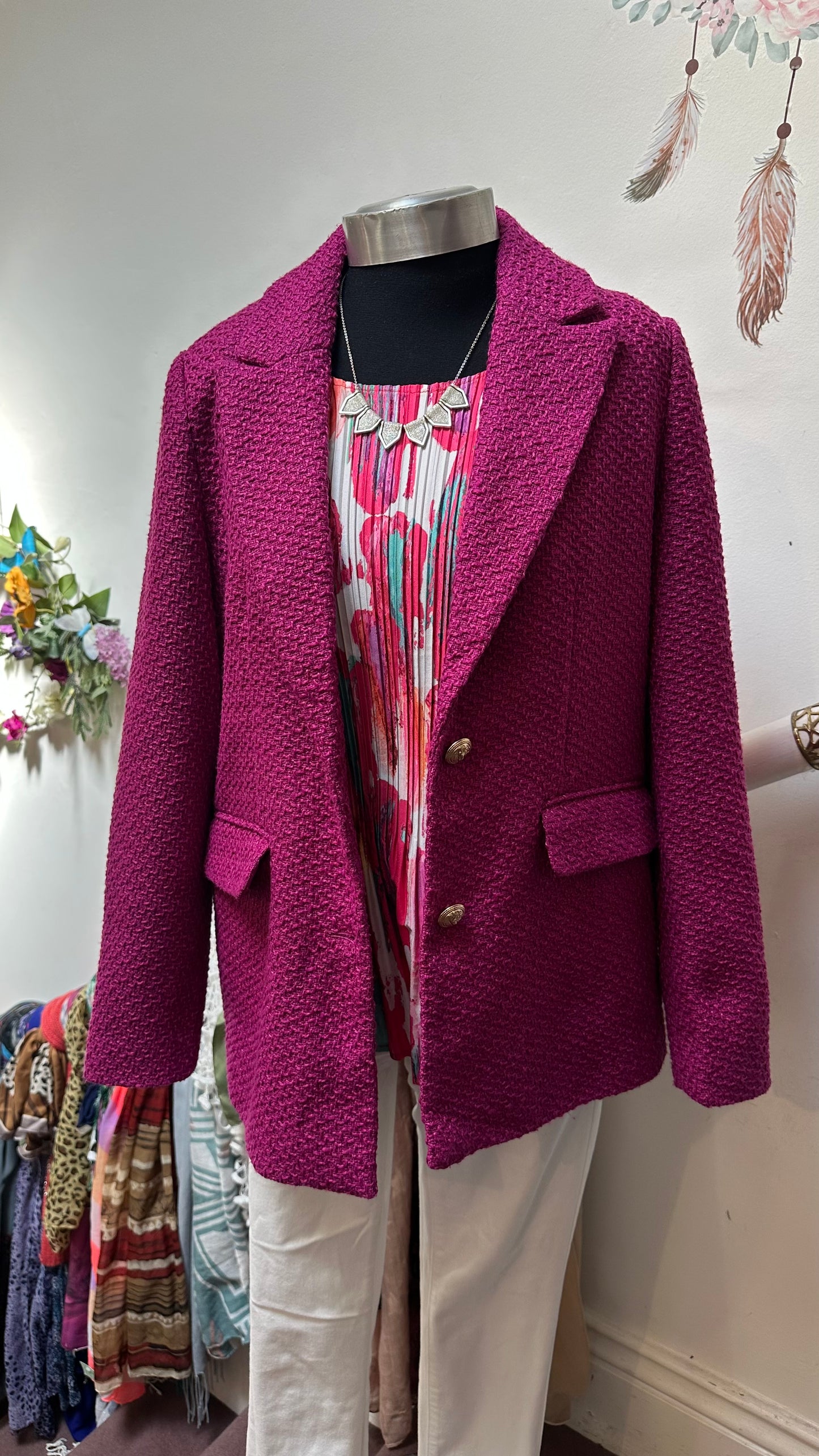 Vero Moda Fuschia Blazer Size M