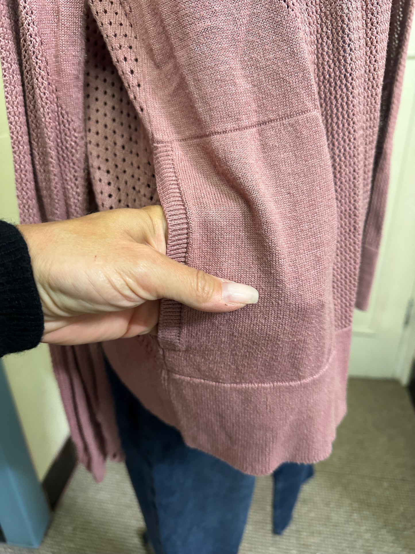 Lululemon Blush Pink Open Back Hooded Cardigan Size S
