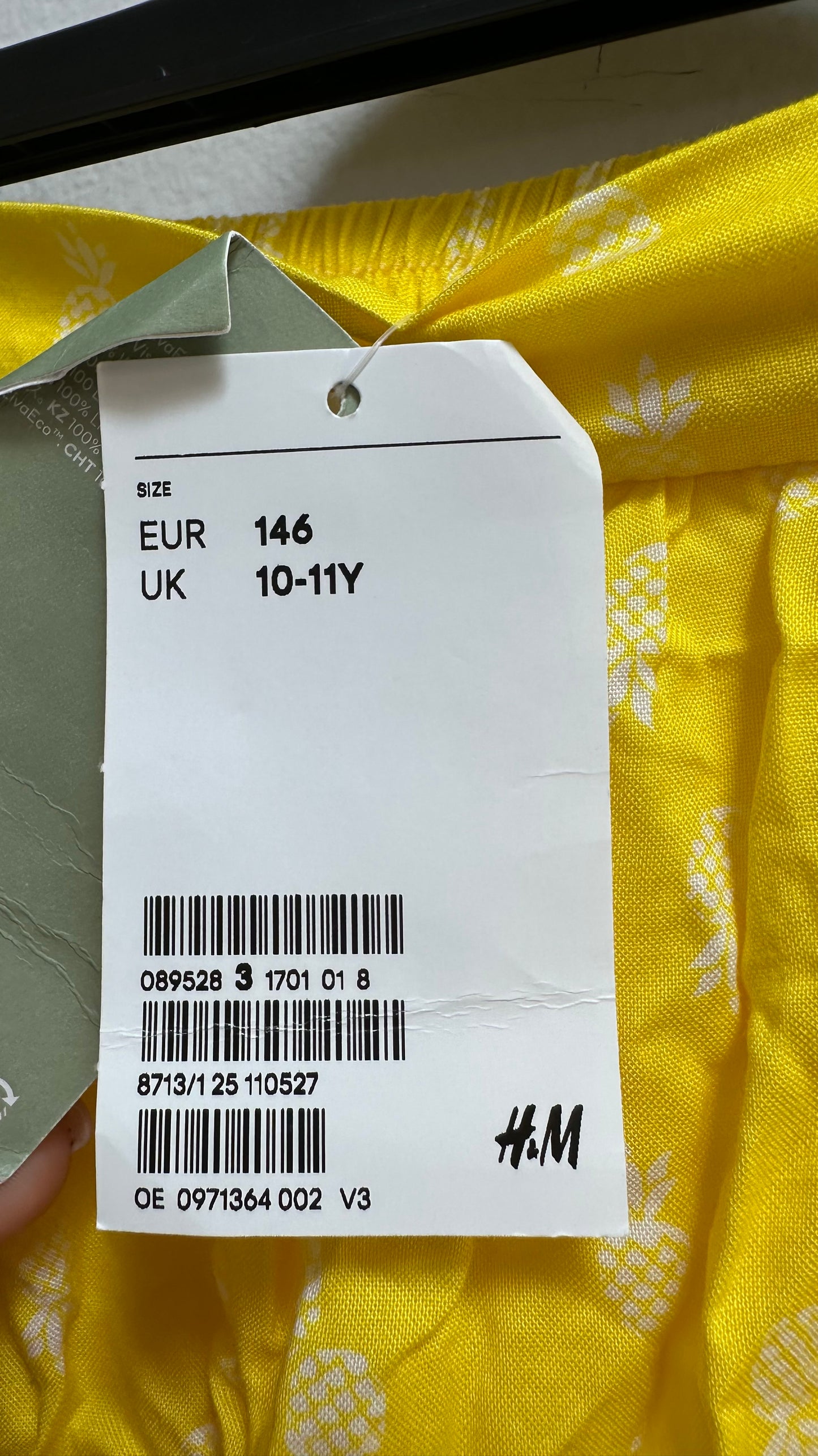 H&M Yellow Skirt New with Tags Age 10-11
