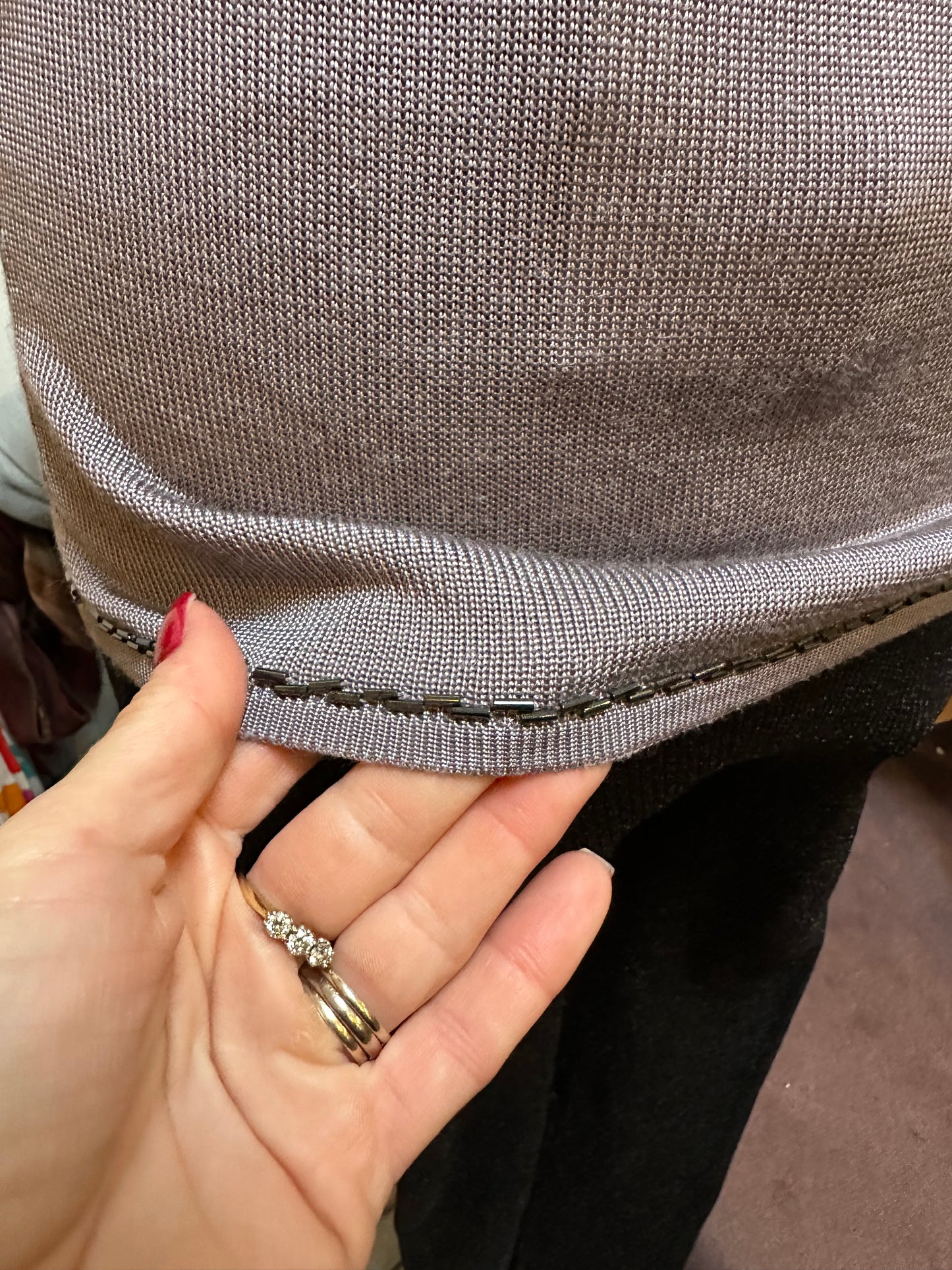 Designer J. Taylor Embellished Top Size M