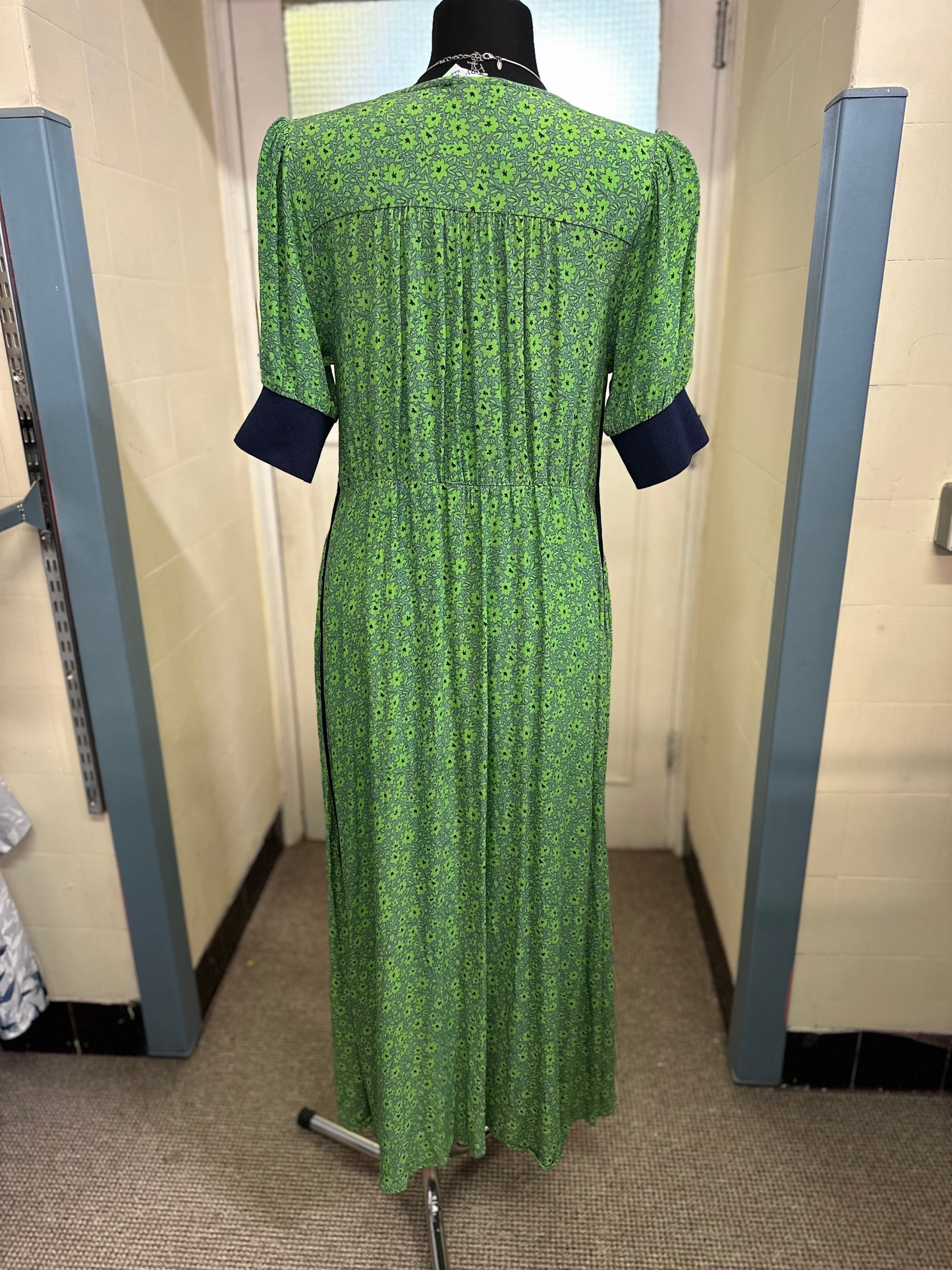 Gallery Green & Navy Dress Size 10
