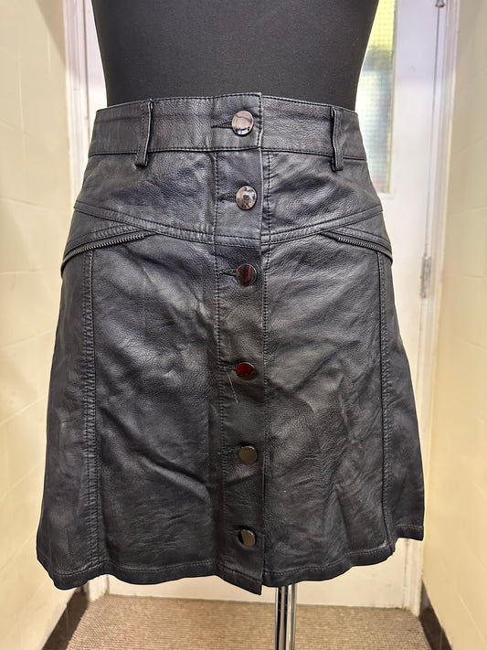 Denim Club PU Leather Skirt Size 10