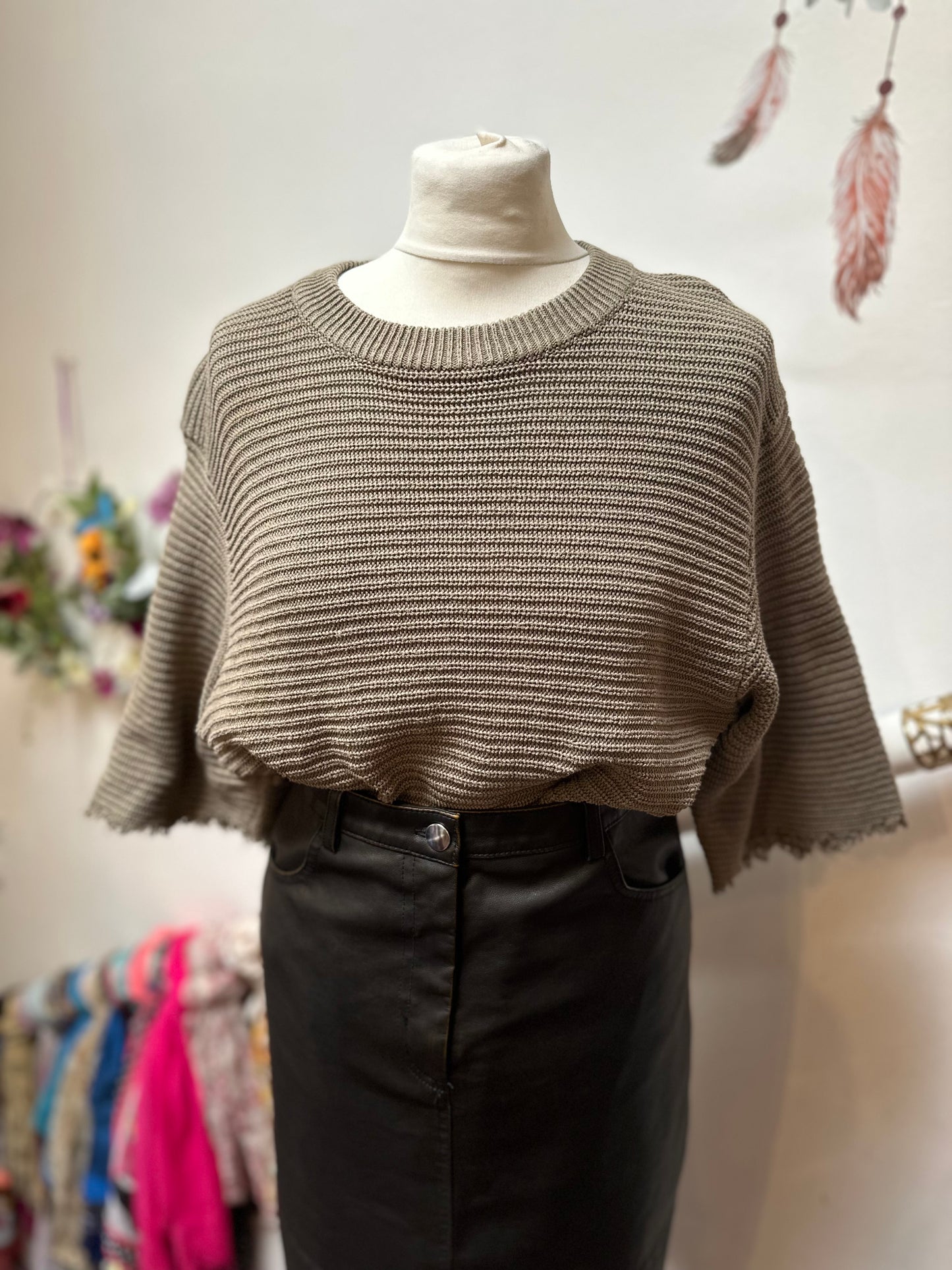 H&M 100% Cotton Knitted Top Size M
