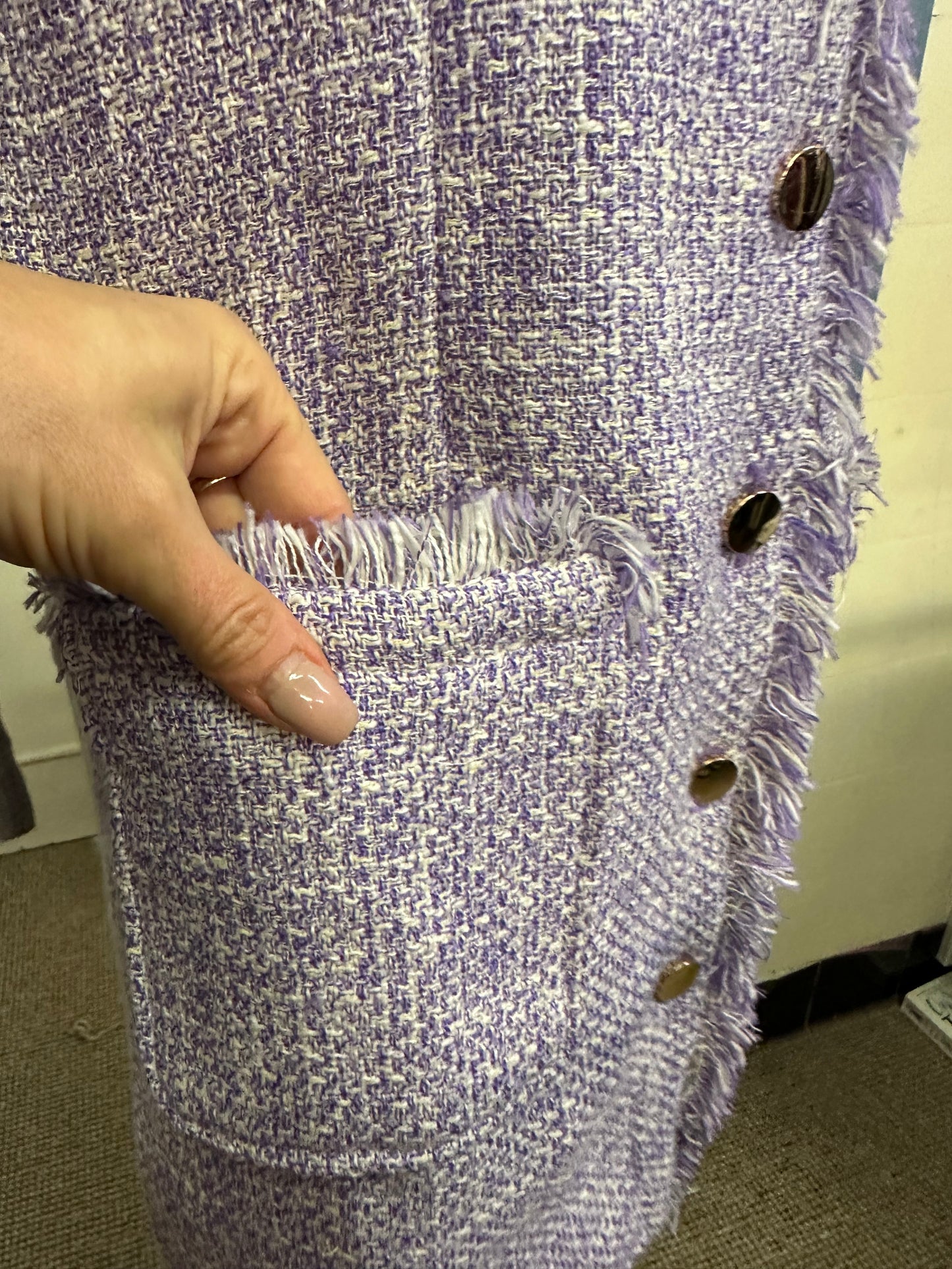 Oasis Lavender Fromge Pinafore Size 12