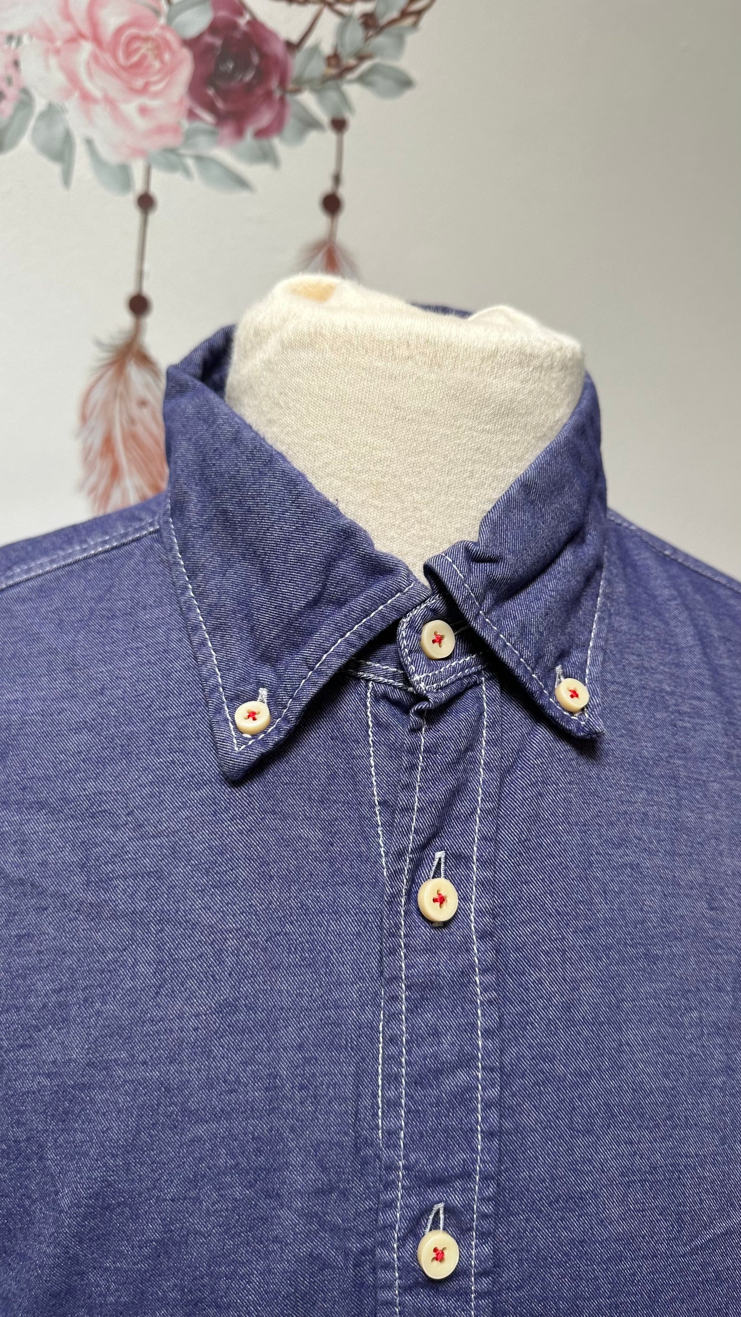 Designer Stentström Denim Shirt Size L 100% Cotton RRP €250!!!