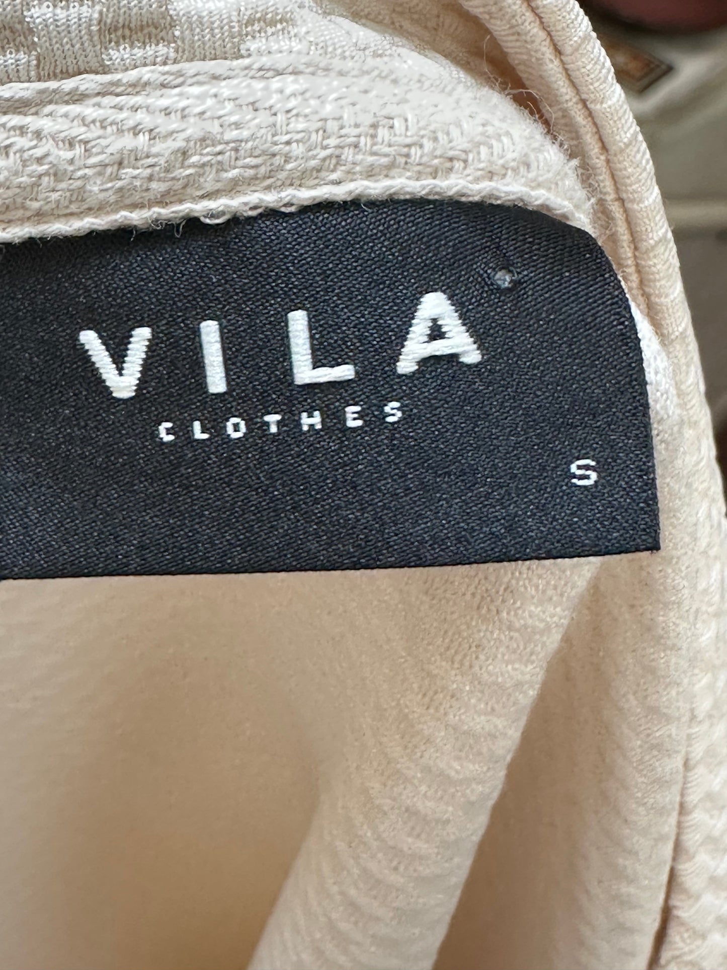 Vila Cream Top Size S Loose Fit