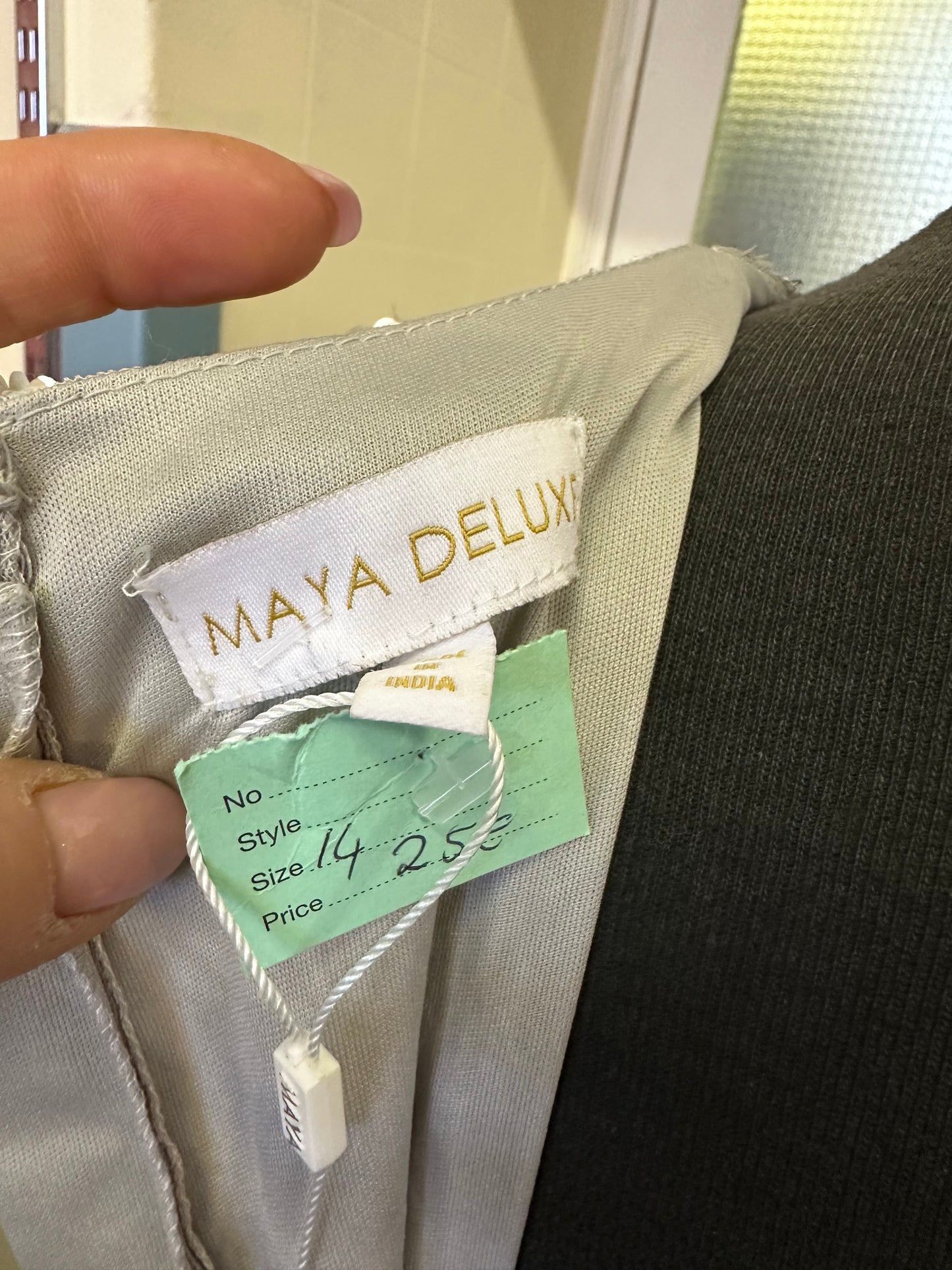 Maya Deluxe Silver Occasion Dress Size 14