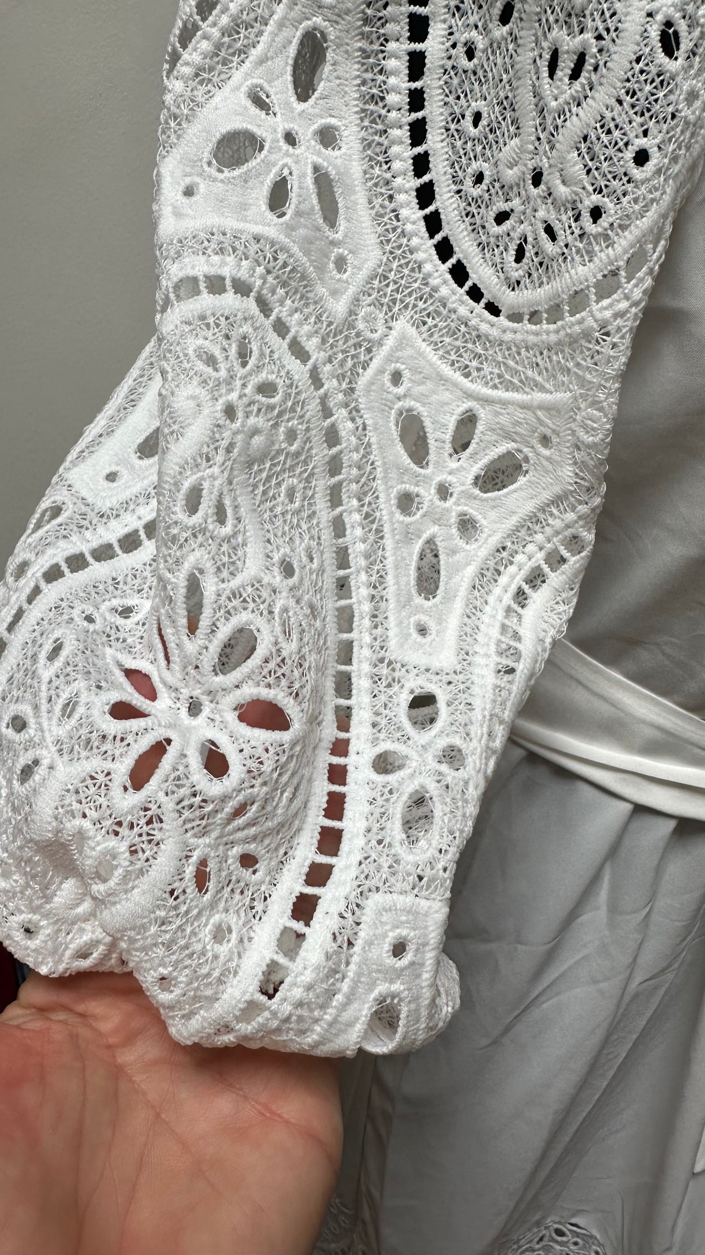 White Broderie Lace Dress Size M