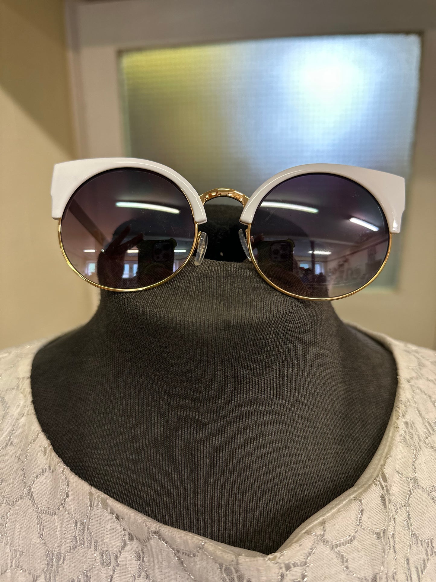 White Rim Sunglasses New