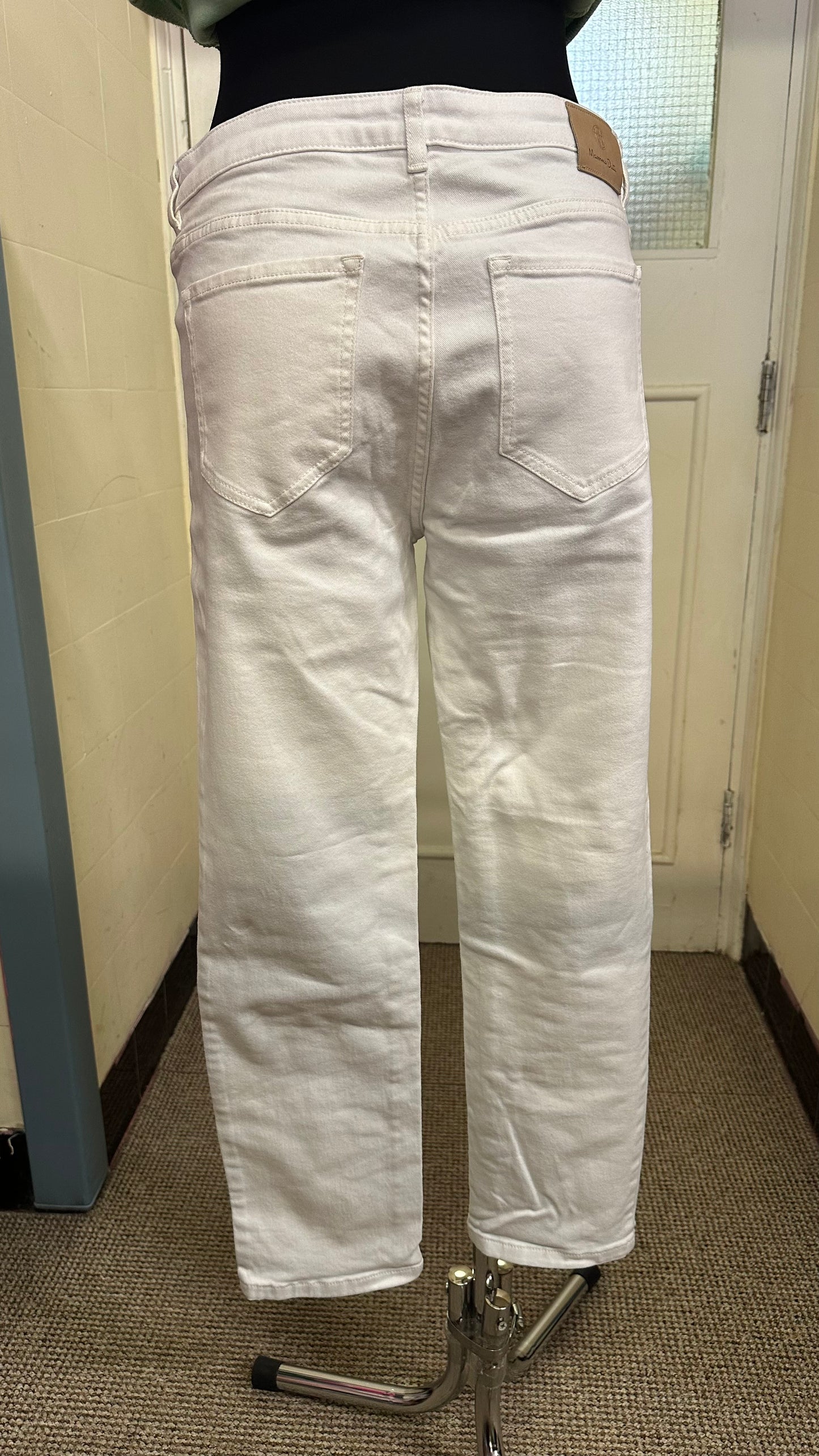 Designer Massimo Dutti White Jeans Size 12