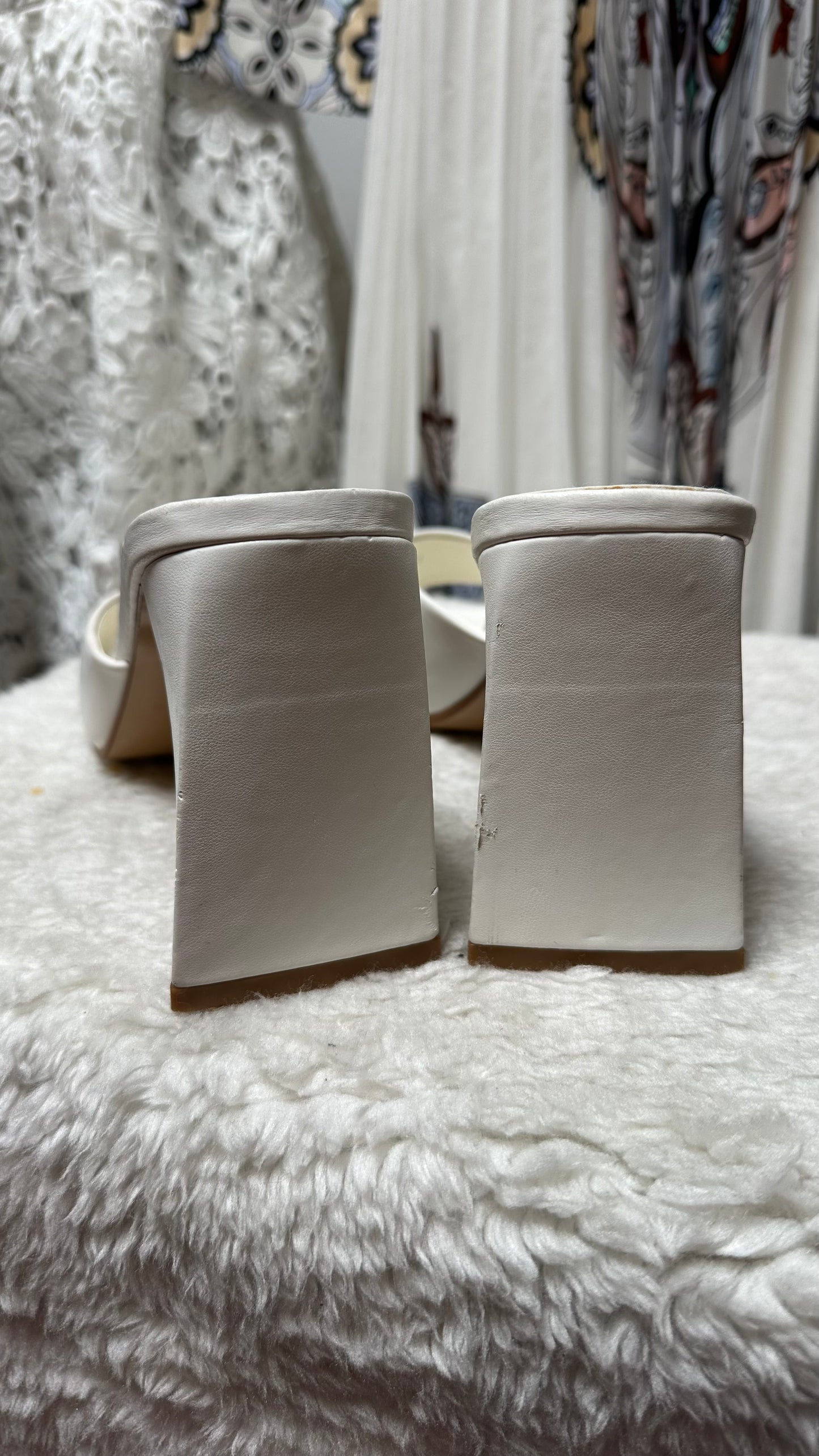 White Mules Size 6.5