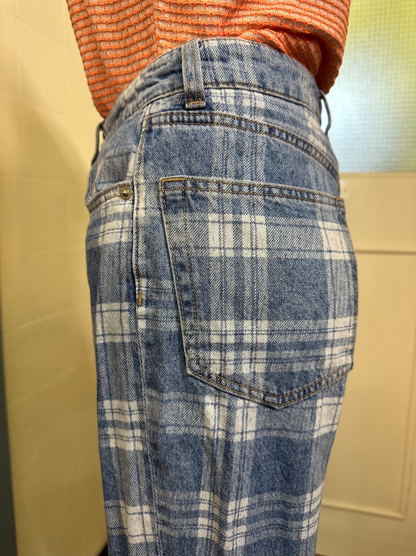 Divided Checkered Jeans, Size S