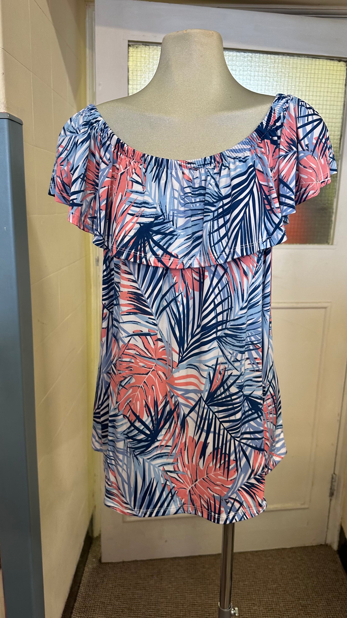 Floral Off the Shoulder Top Best Fit Size M