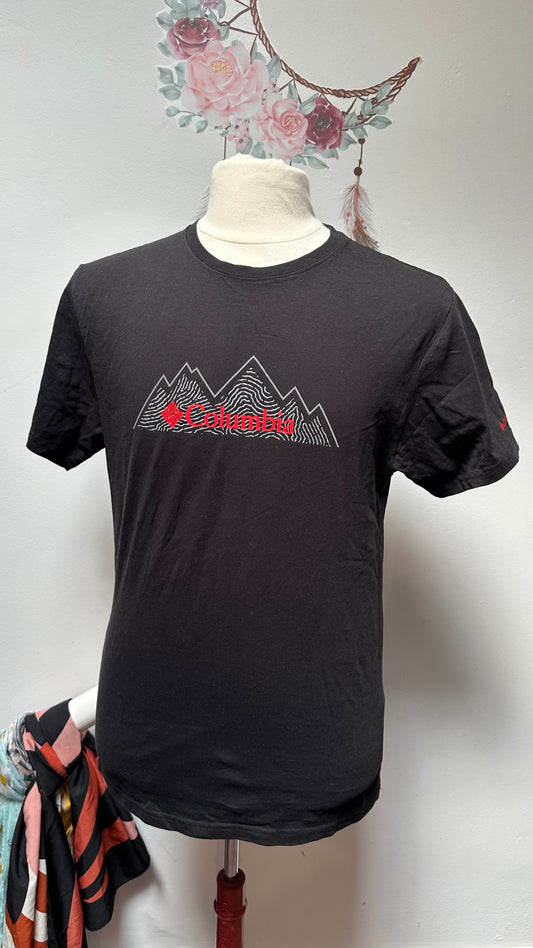 Columbia Black Tshirt 100% Cotton Size M