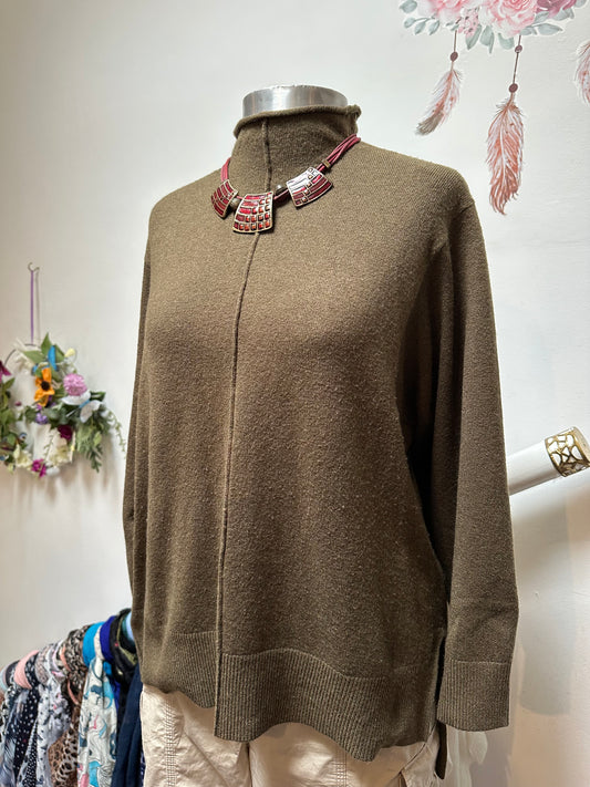 French Connection Khaki Sweater Size M