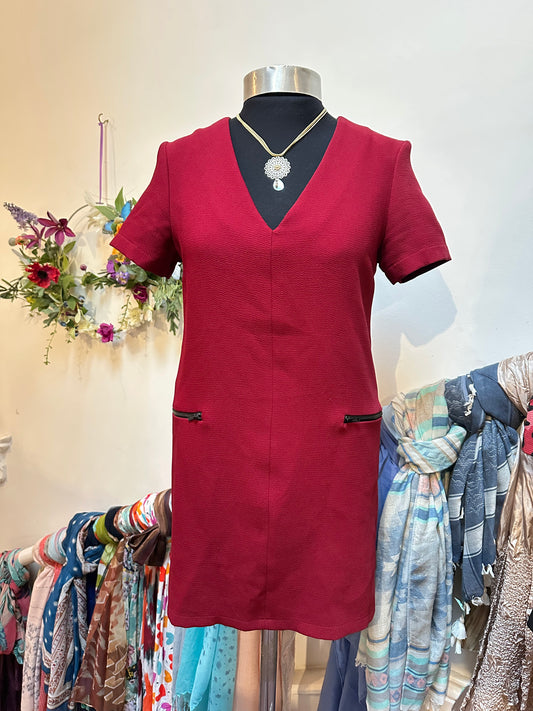 Topshop Burgundy Dress Size 8