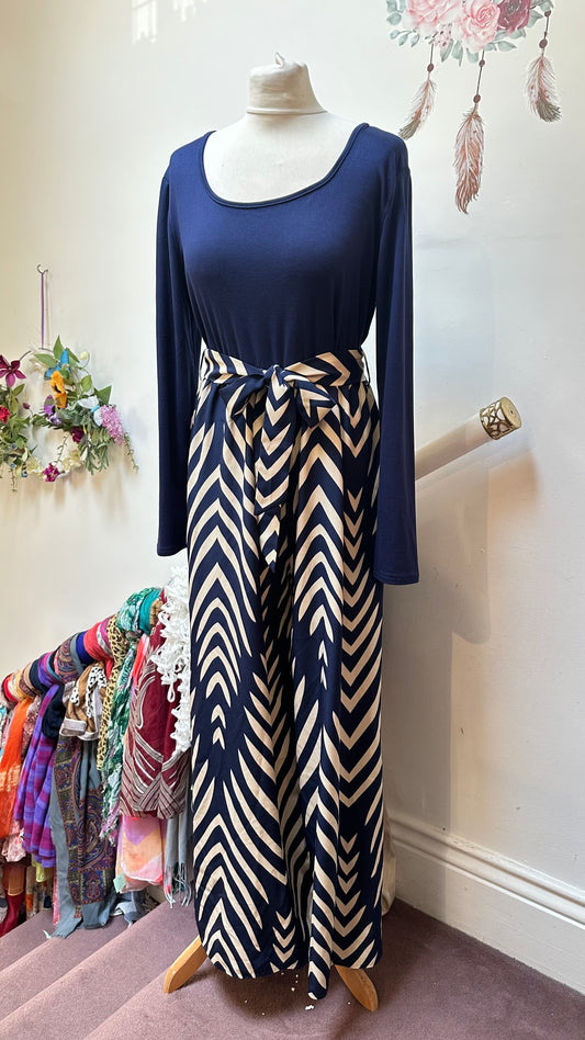 Navy Jumpsuit Best Fit Size L