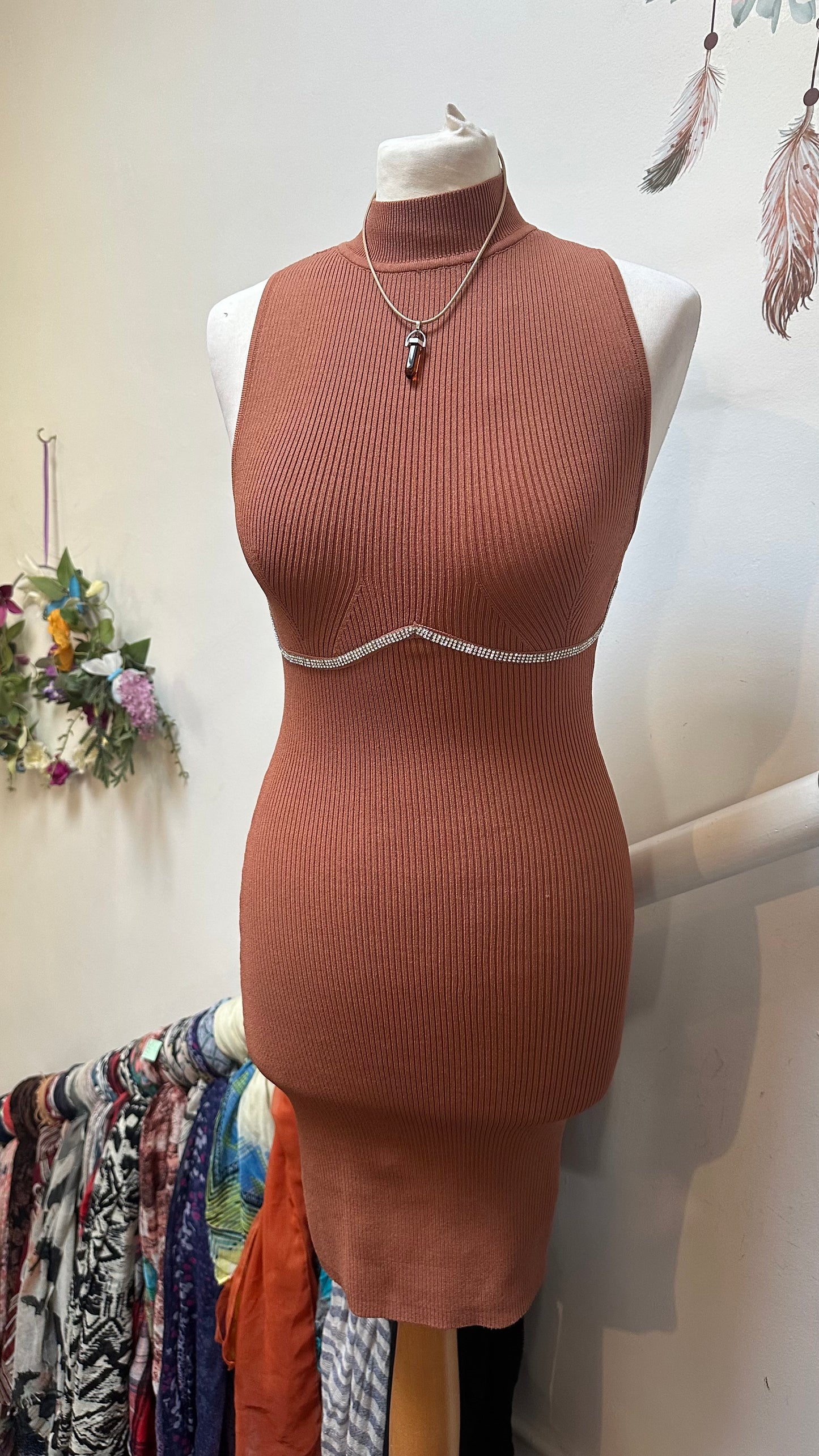 Bershka Chocolate Dress Size M