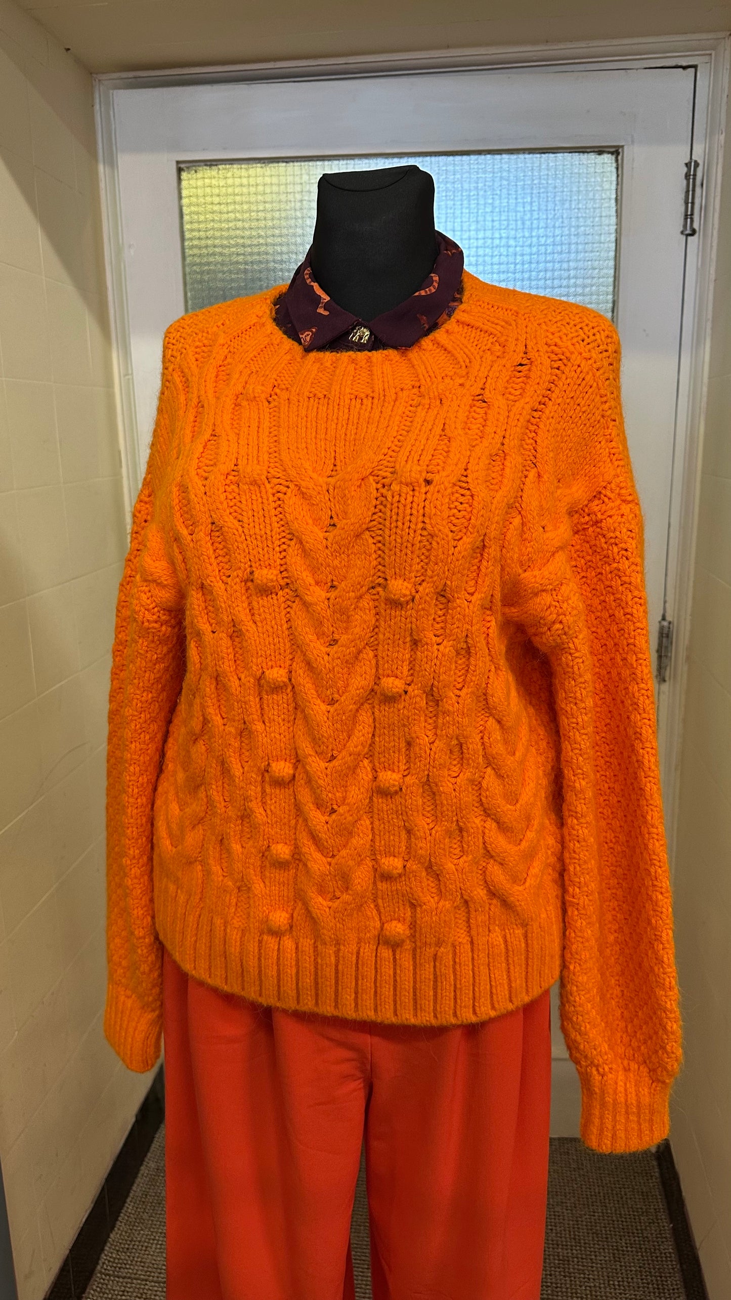 George Orange Sweater Size S Loose Fit