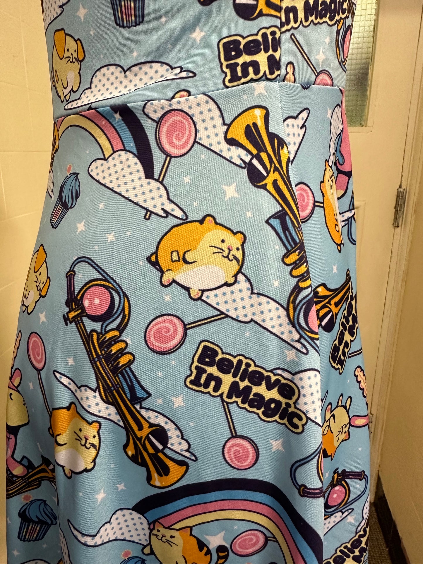 We Love Life Comic Dress, Size M but Small Fitting