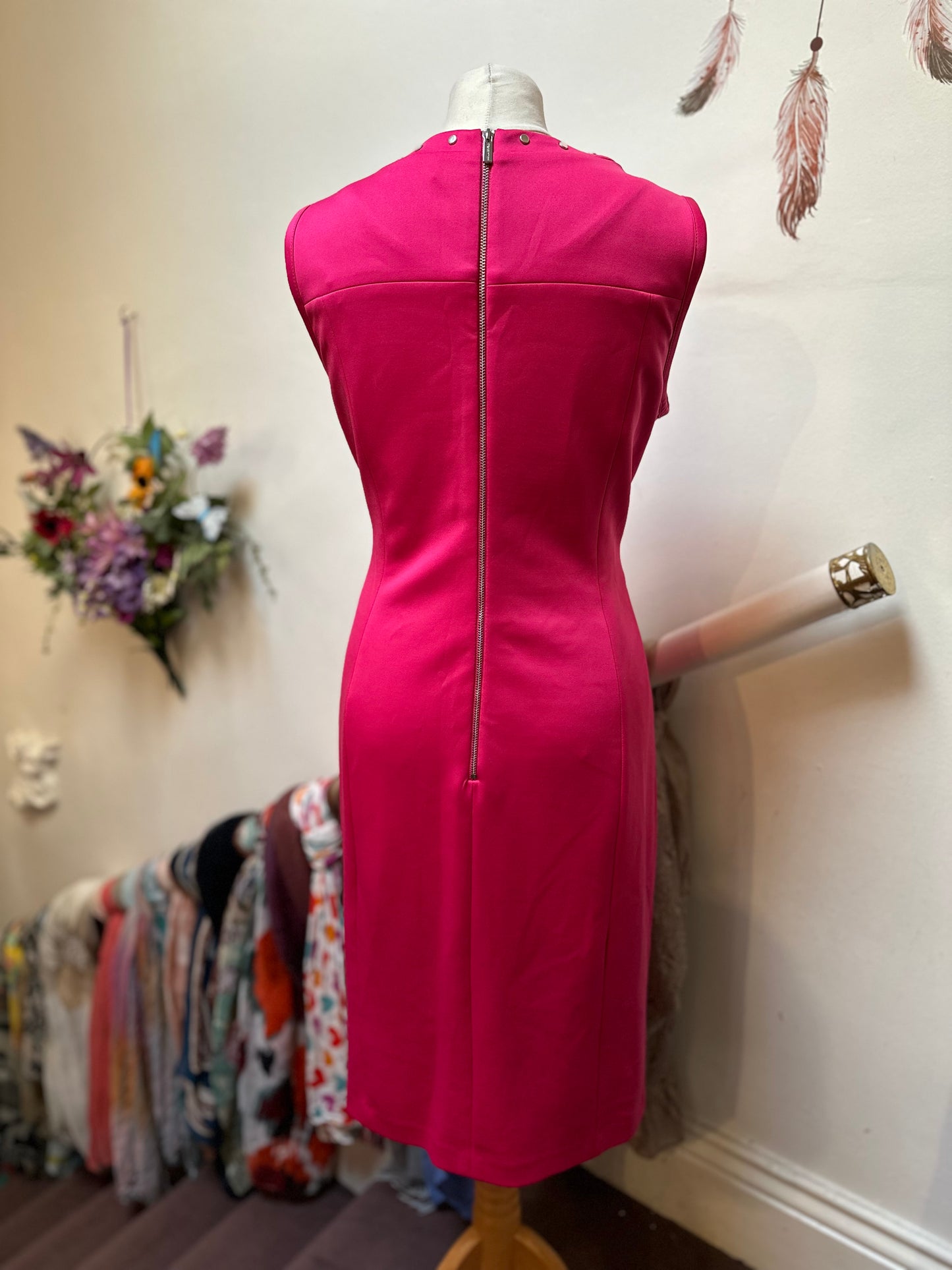 Designer Karl Lagerfeld Hot Pink Dress Size 12