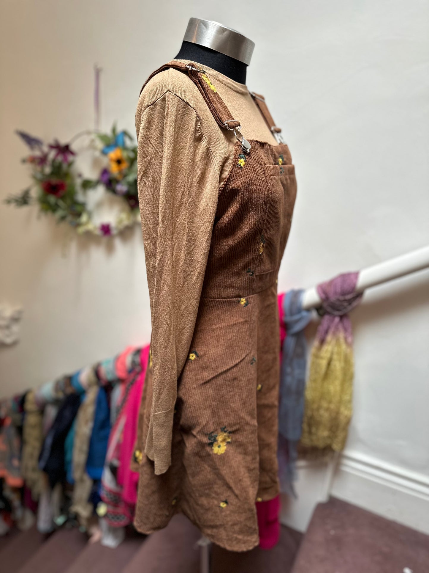 Shein Corduroy Pinafore Size M (Small Fitting)