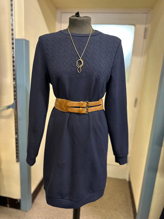 Topshop Navy Sweater Dress Size 10