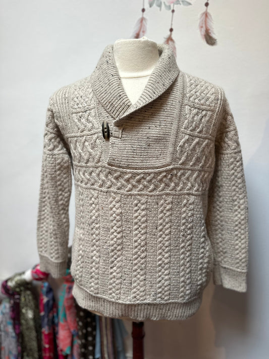 Aran Crafts 100% Thick Merino Wool Sweater Size M