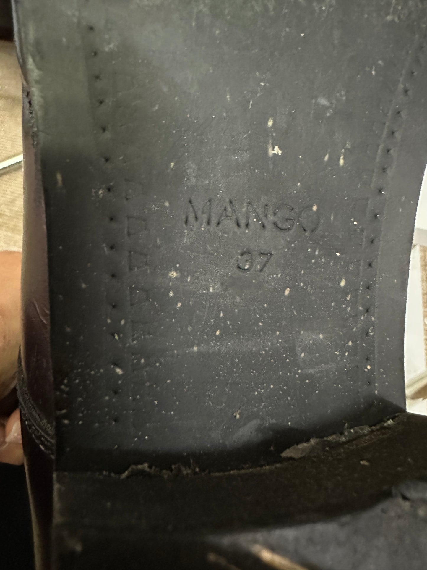 Mango Leather Boots Size 4
