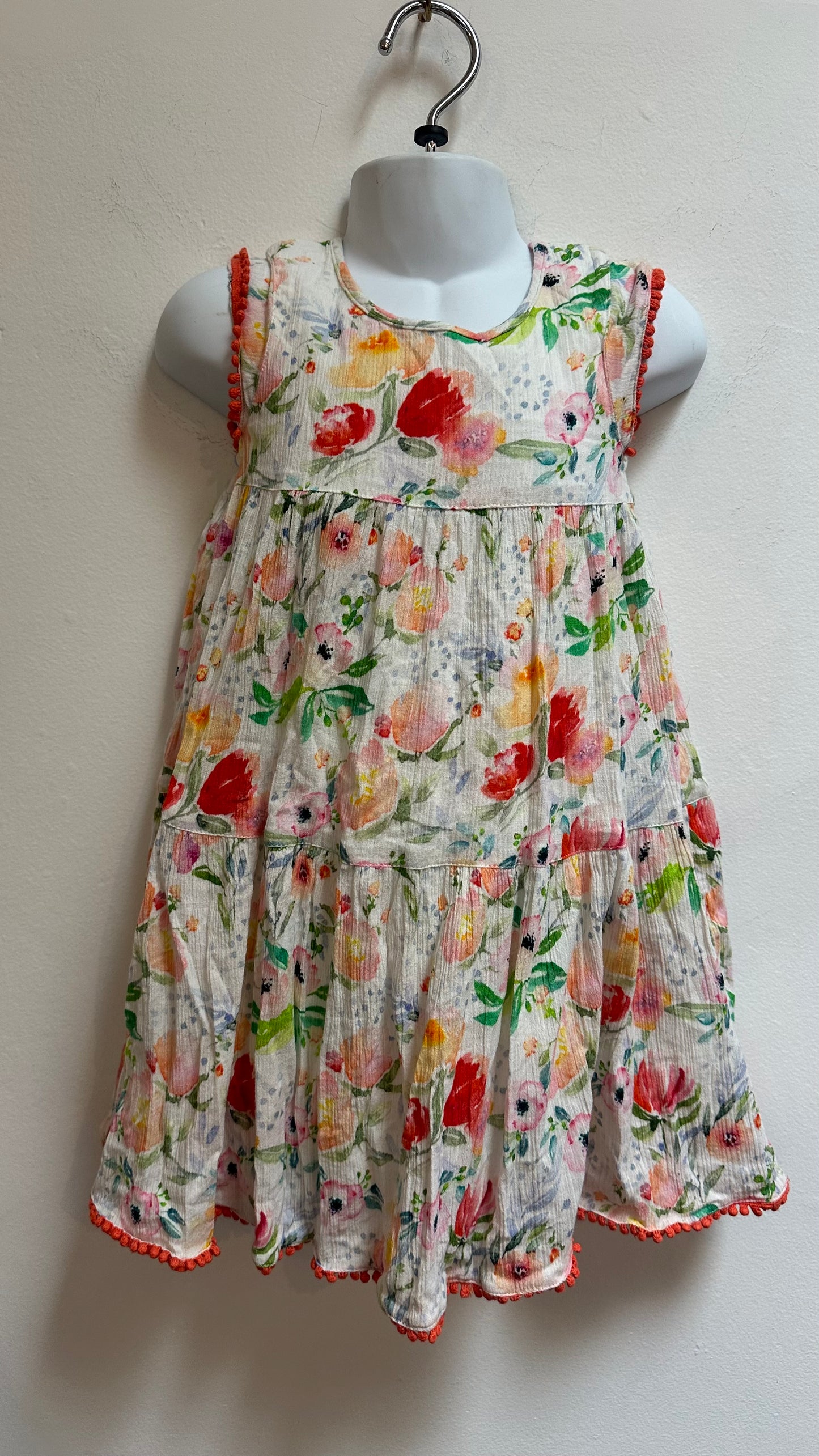 Designer Nutmeg 100% Cotton Dress Age 2-3