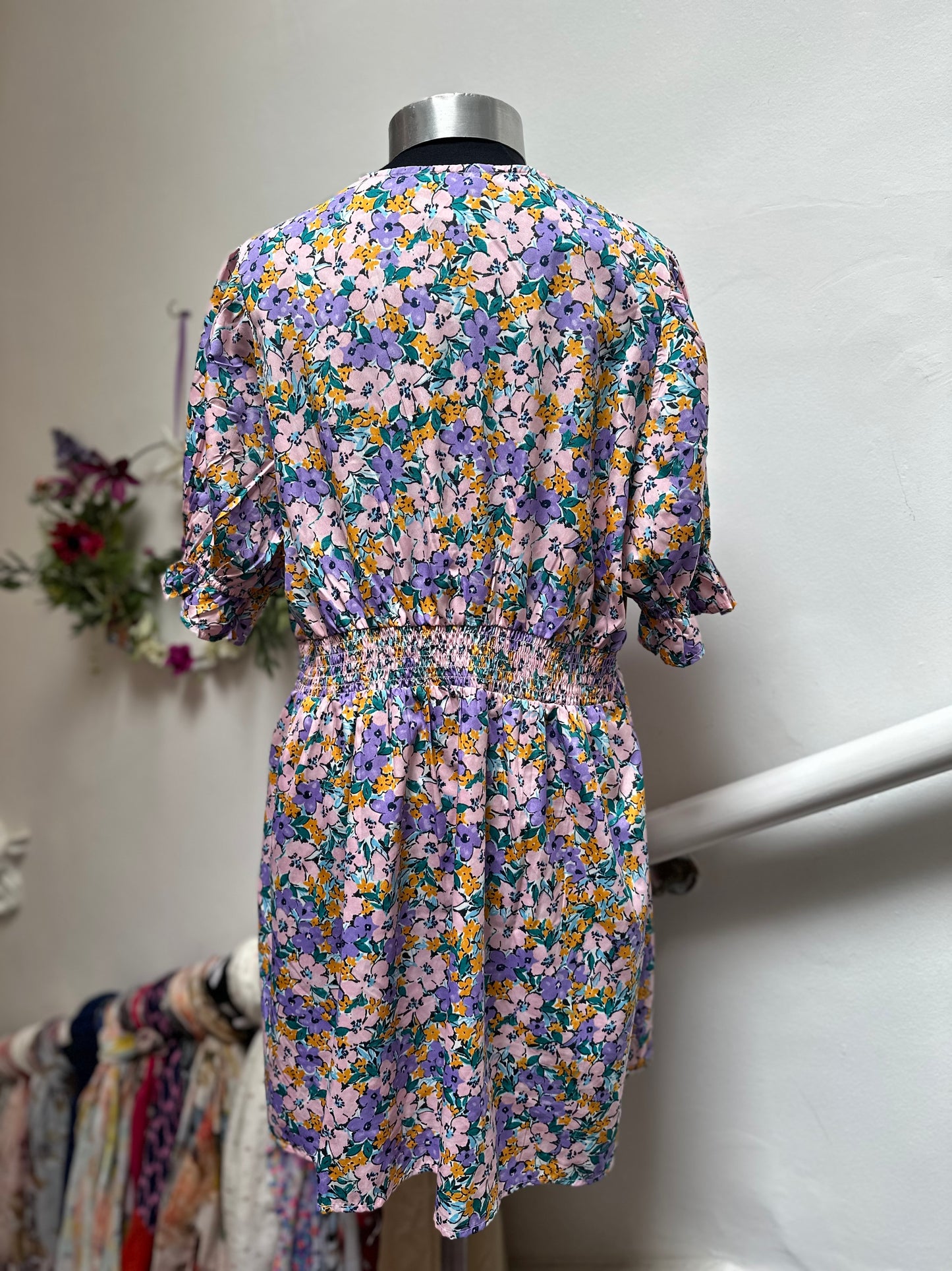 Limited Collection Floral Dress, Size 16, Stretchy Waist