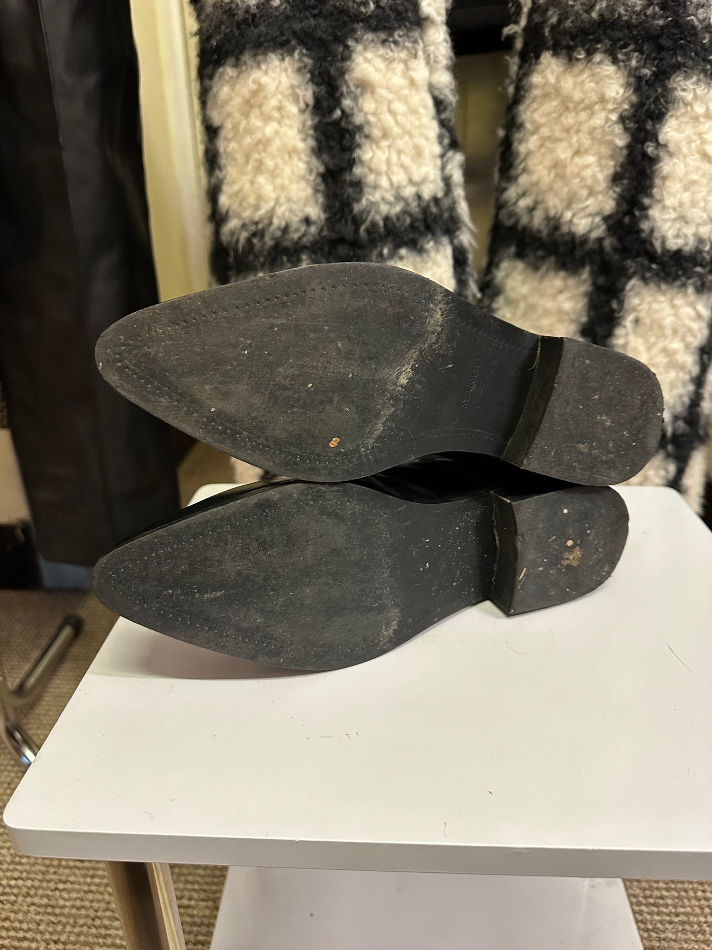 Mango Leather Boots Size 4