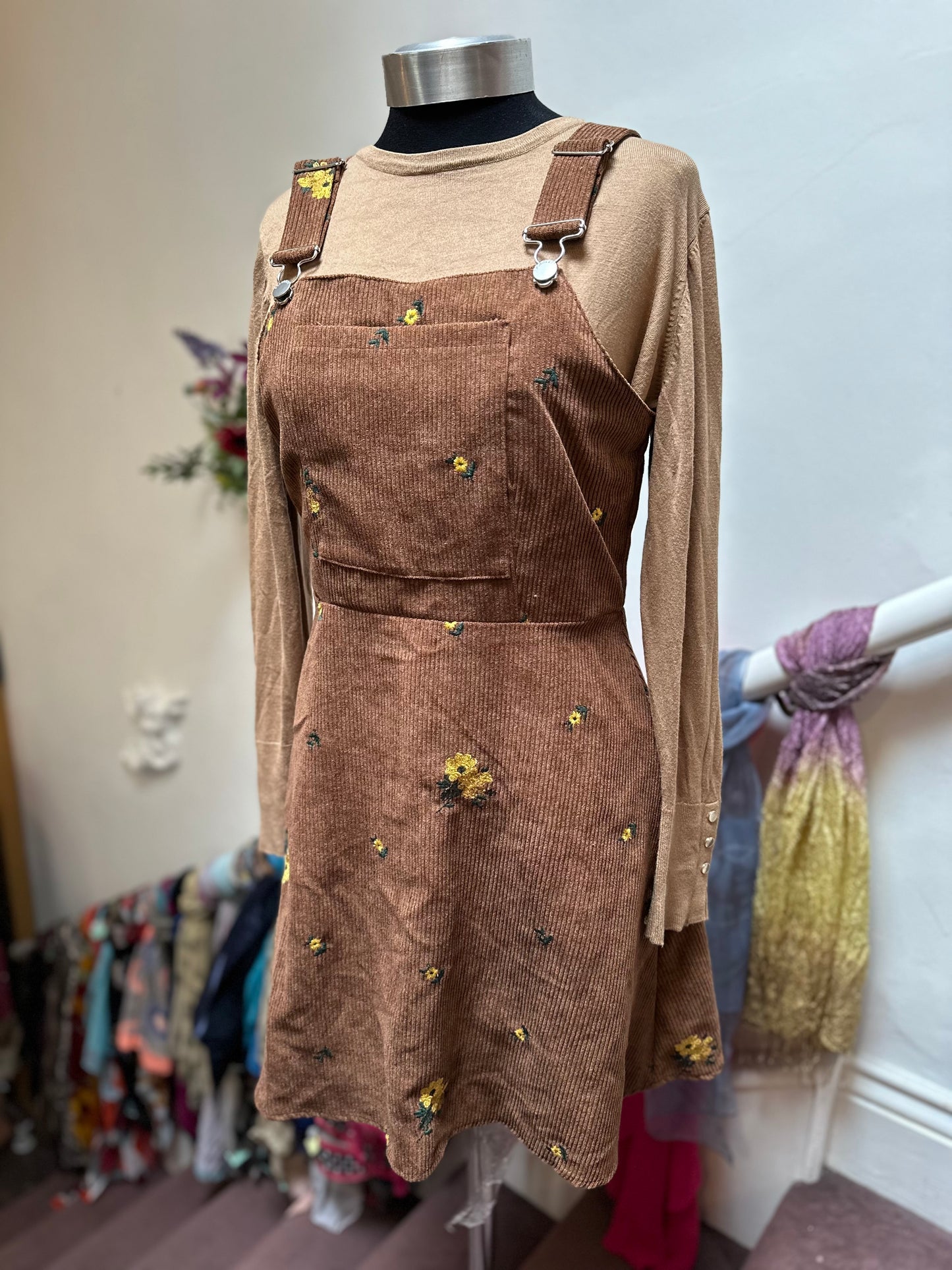 Shein Corduroy Pinafore Size M (Small Fitting)