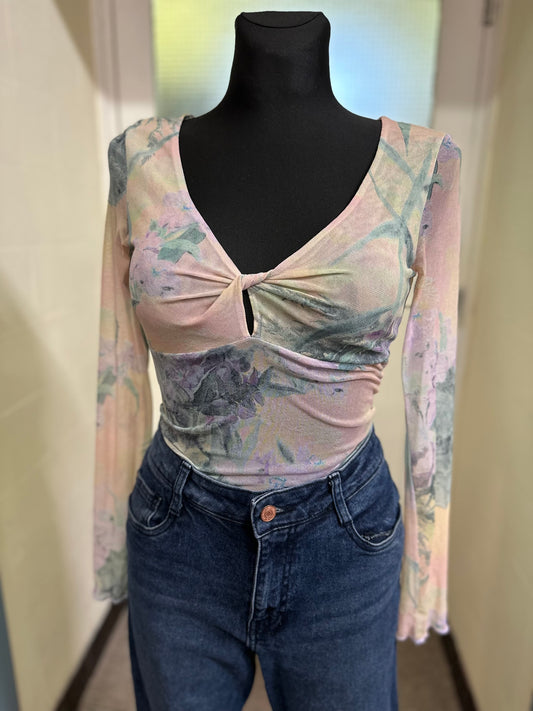 Designer Coast Semi Sheer Top Size 8