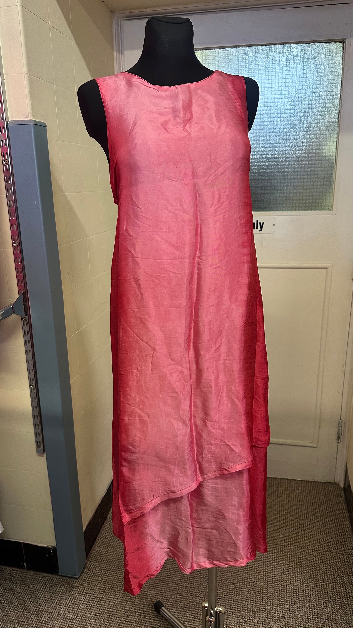 Beautiful Ombré 100% Silk Dress Size L