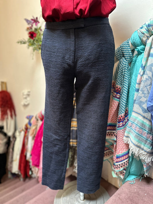 Designer COS Tailored Navy Trousers Size 10