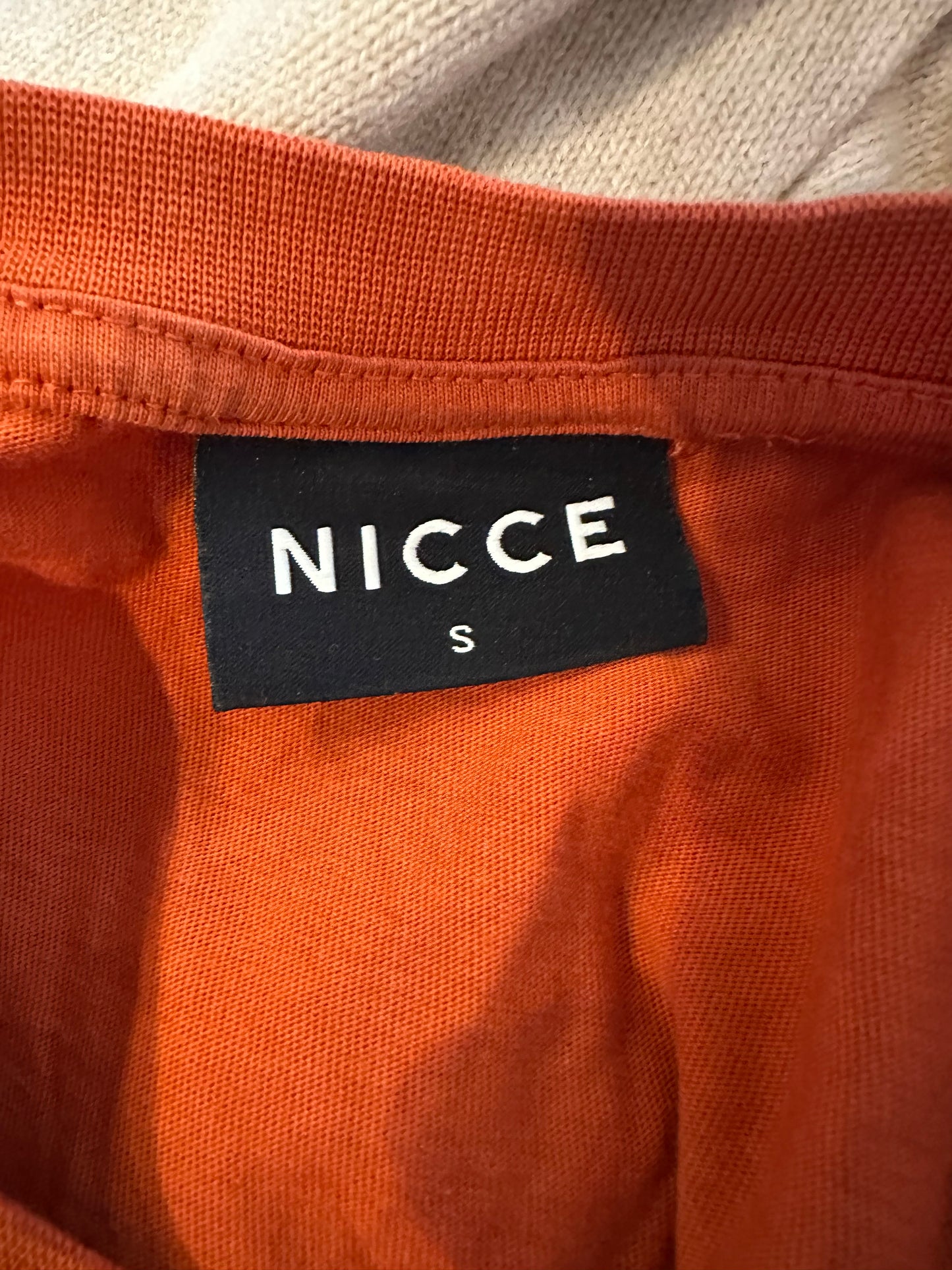 Nicce 100% Cotton Burnt Orange Tshirt Size S