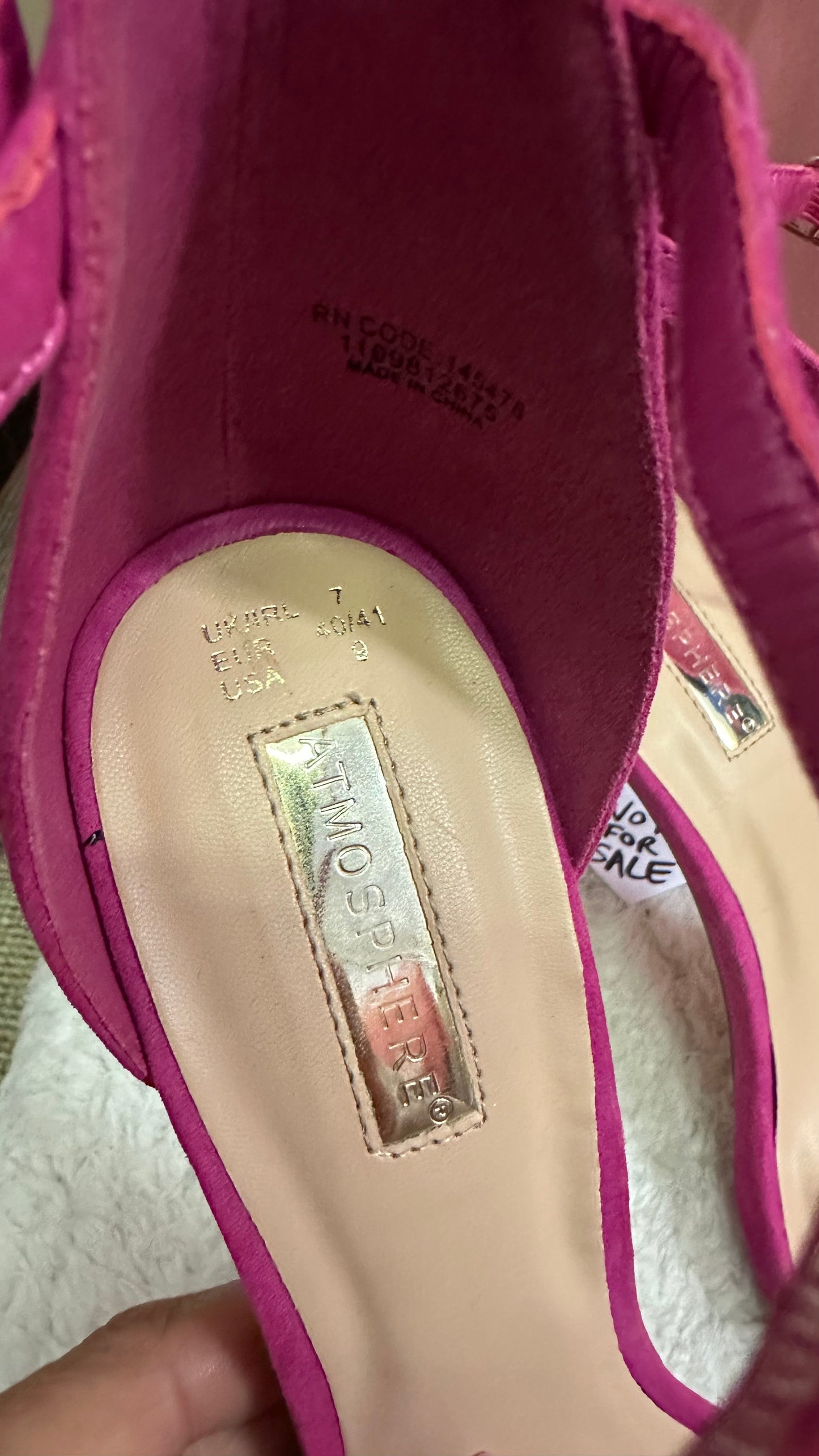 Atmosphere Pink Heels Size 7 As New