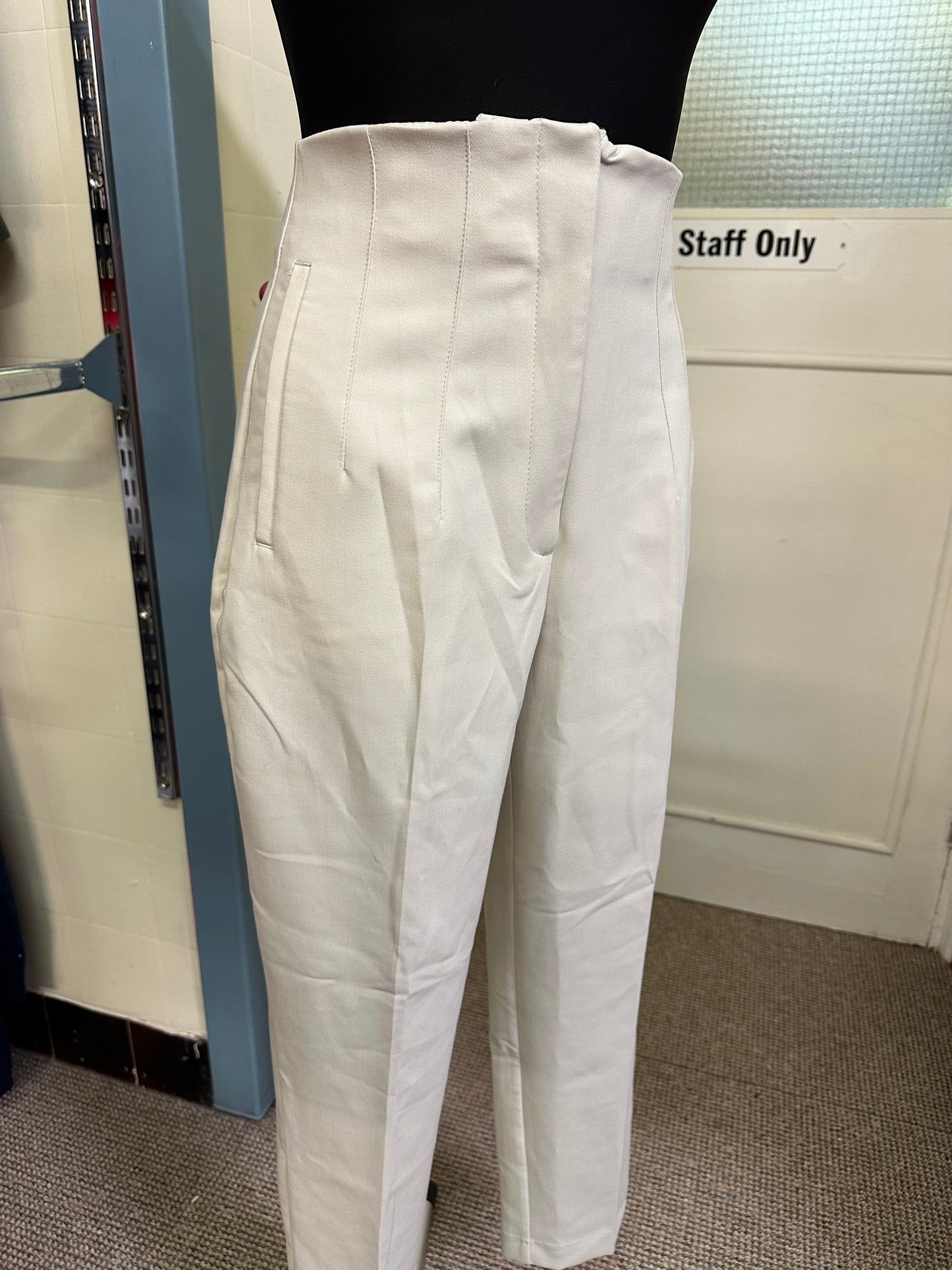 Zara Cream Trousers, Size L Small Fitting