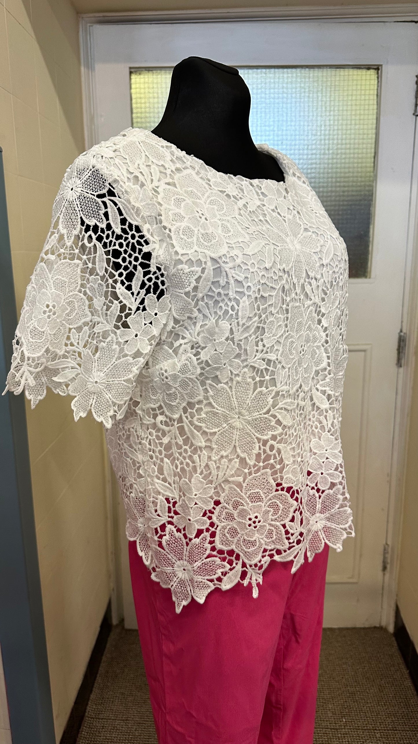 Lace Overlay Top Best Fot Size 12