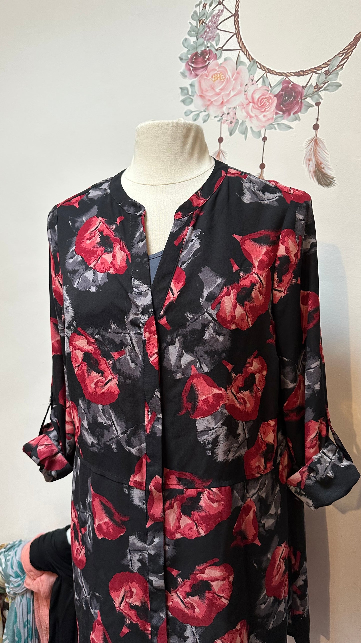 Debenhams Floral Tunic Top Size 18