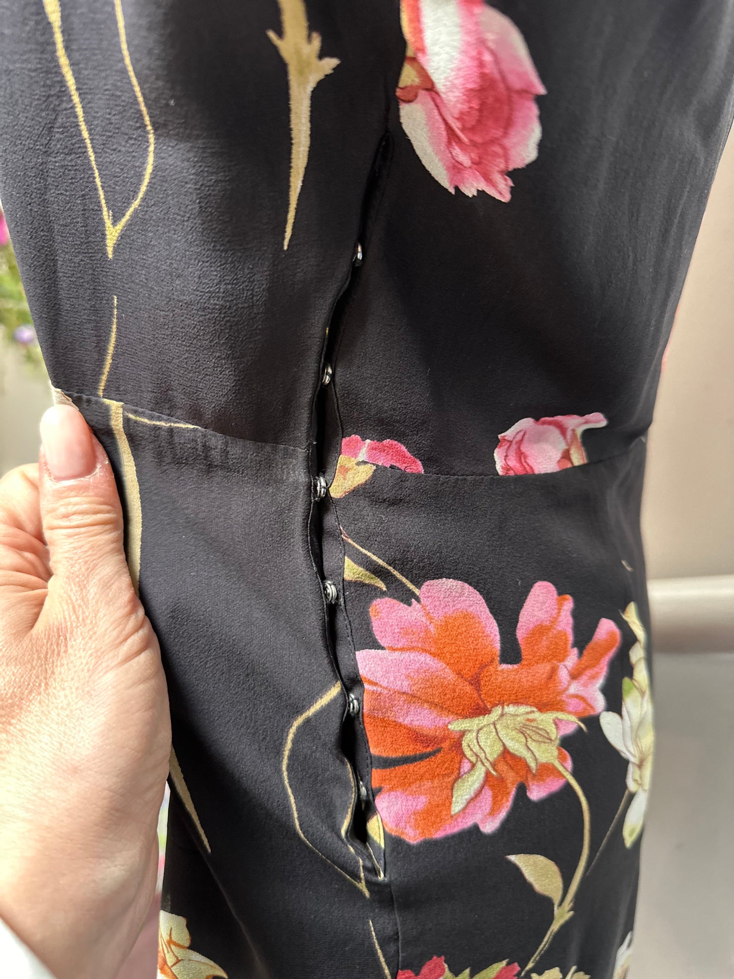 Designer Max Mara Silk Floral Dress, 10