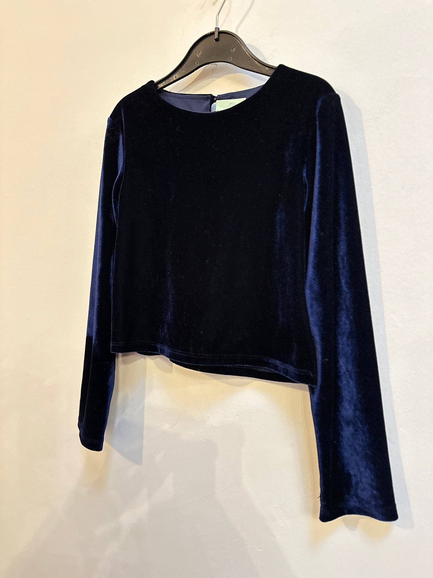 Dunnes Navy Velvet Top, Age 8