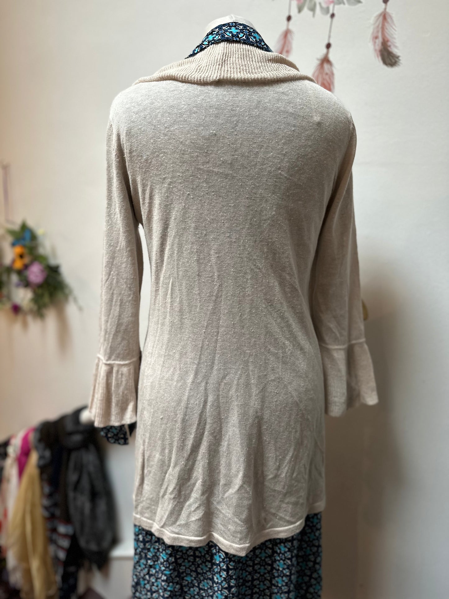 Principles Linen Blend Cardigan, Size 12