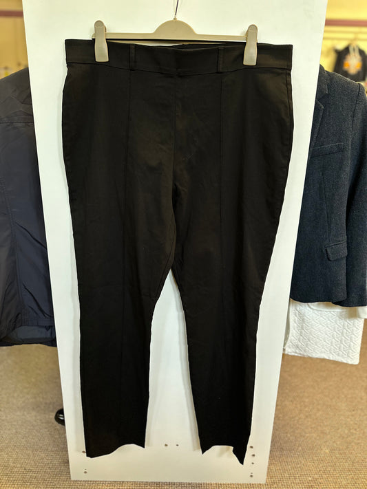 Evans Stretchy Black Pants, As New, Size 22