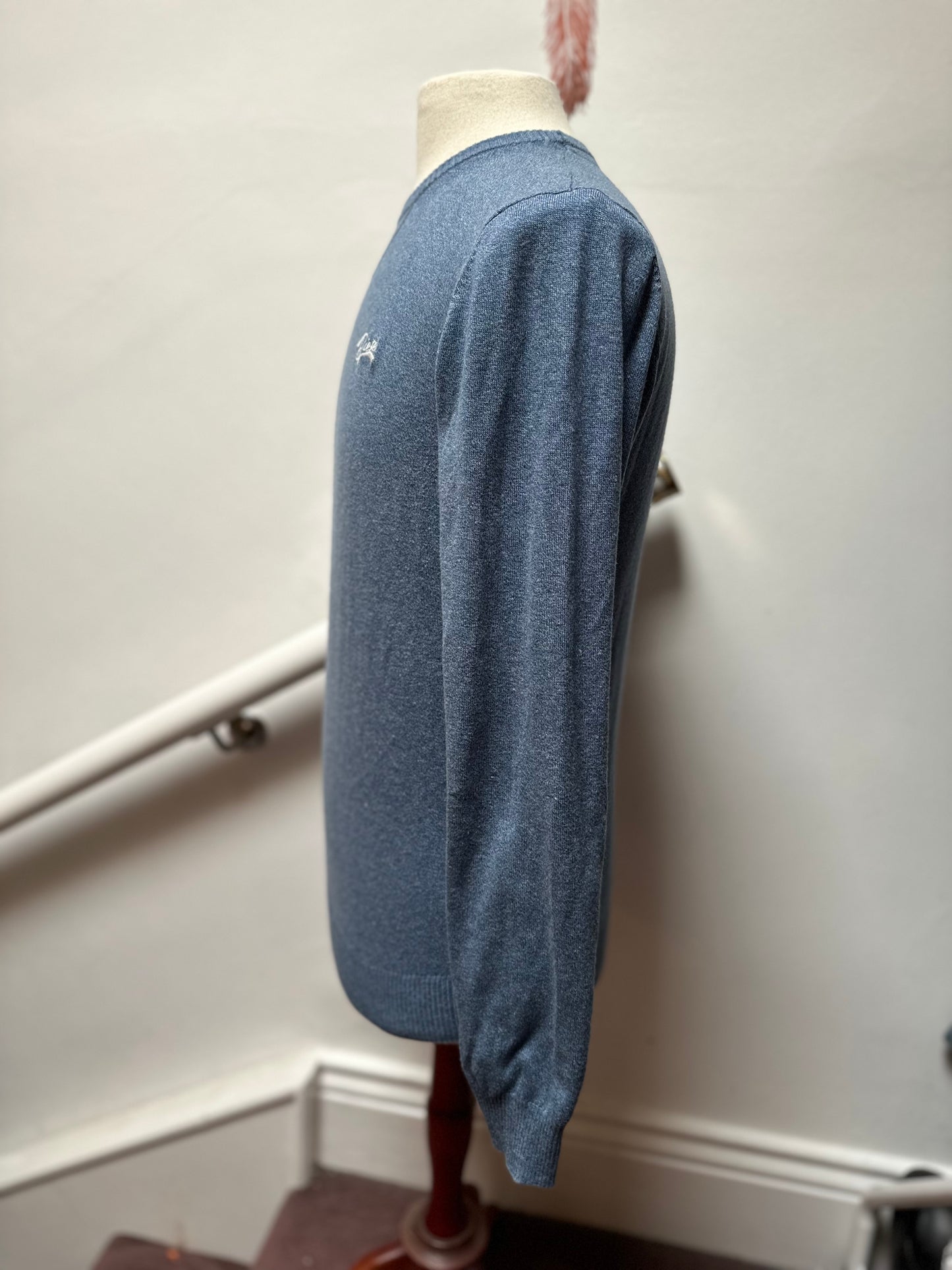 Diesel Blue Jumper, Size M, one slight stain, see last photo