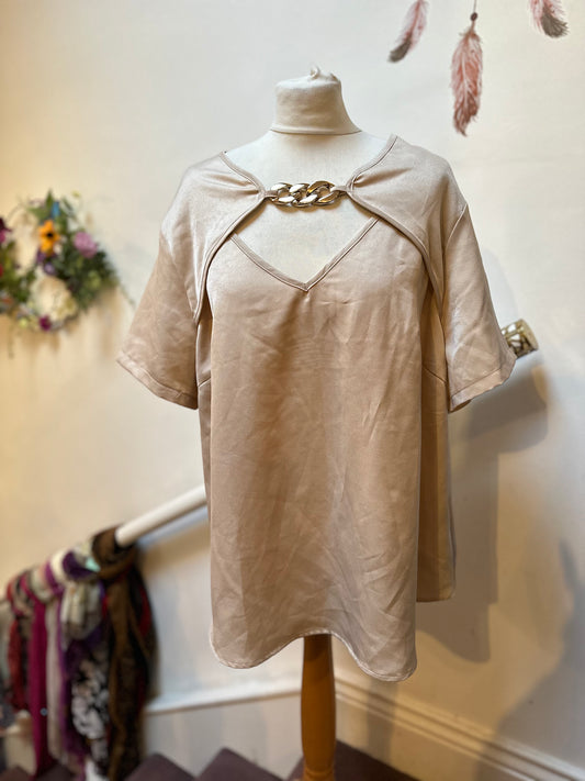 Shein Top with chain detailing Size XL