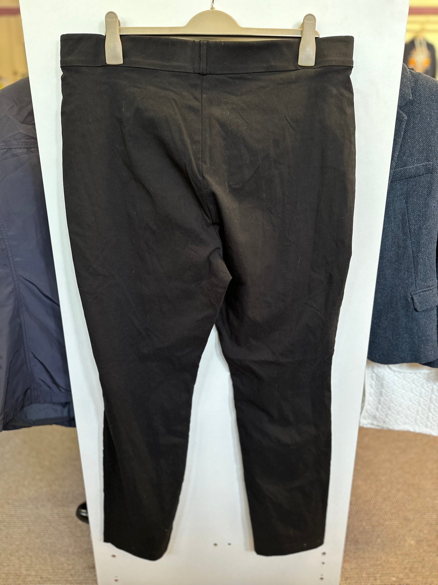 Evans Stretchy Black Pants, As New, Size 22