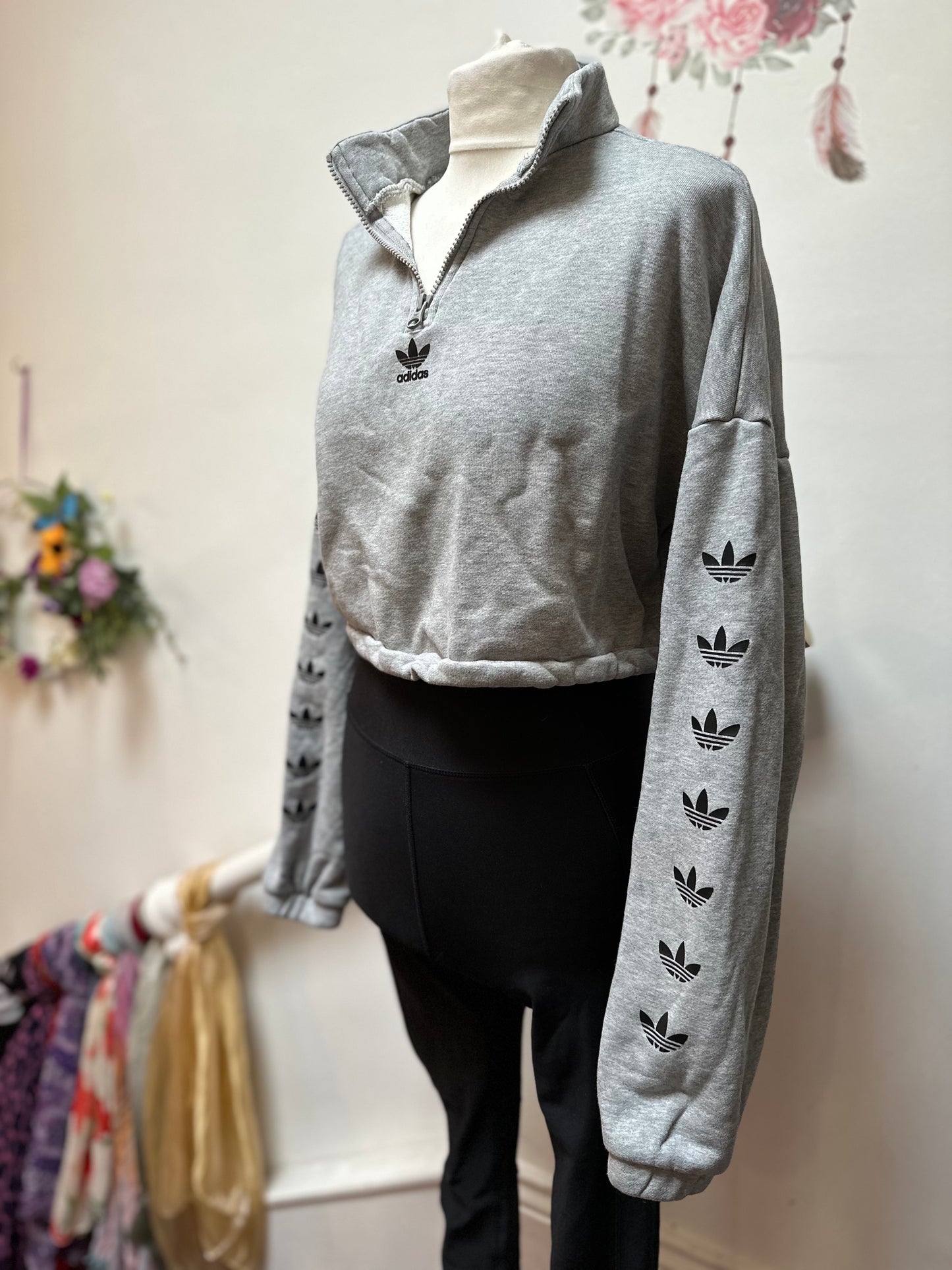 Adidas Cropped Sweater, Size 10